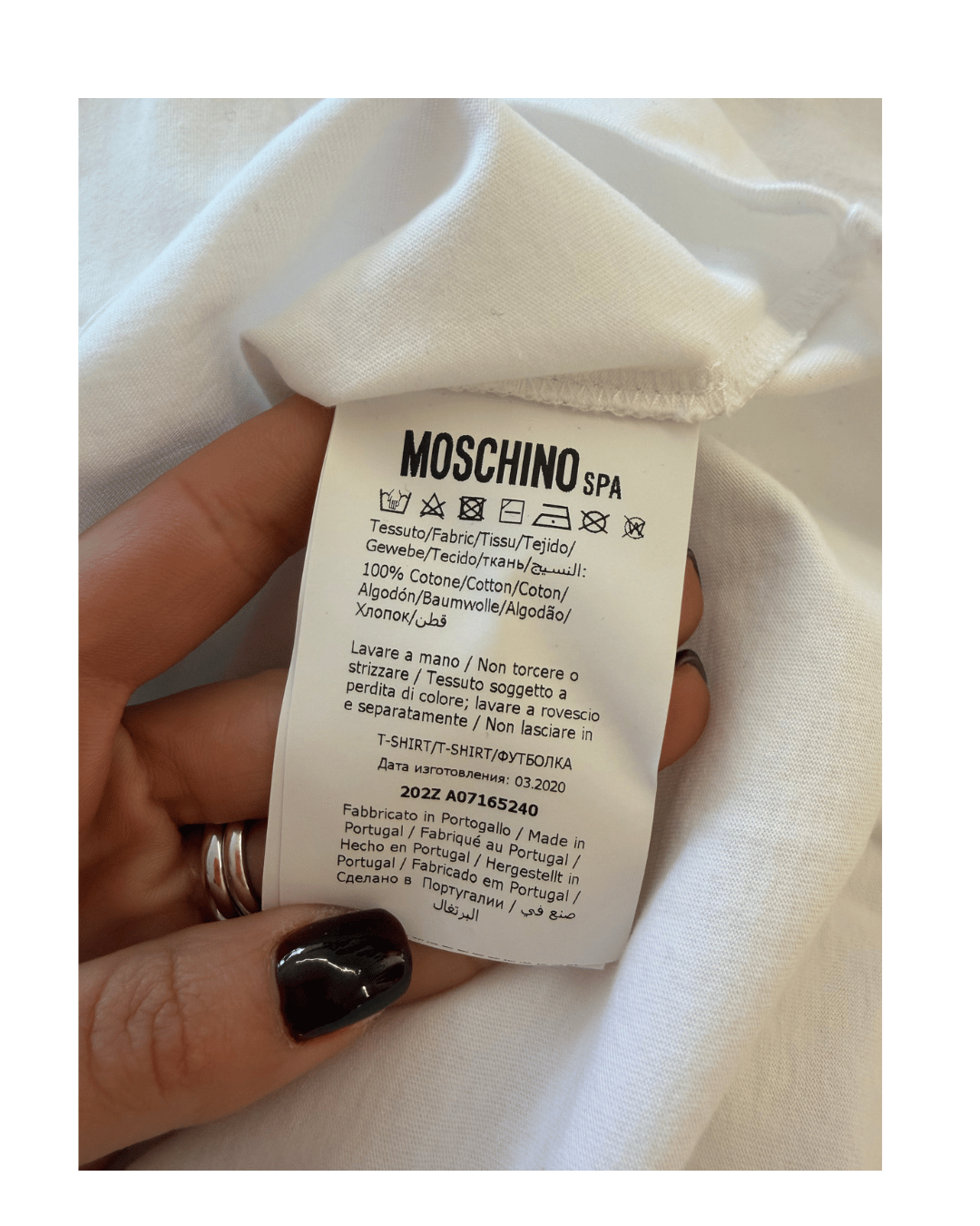 TSHIRT MOSCHINO BIANCA Tg S/M