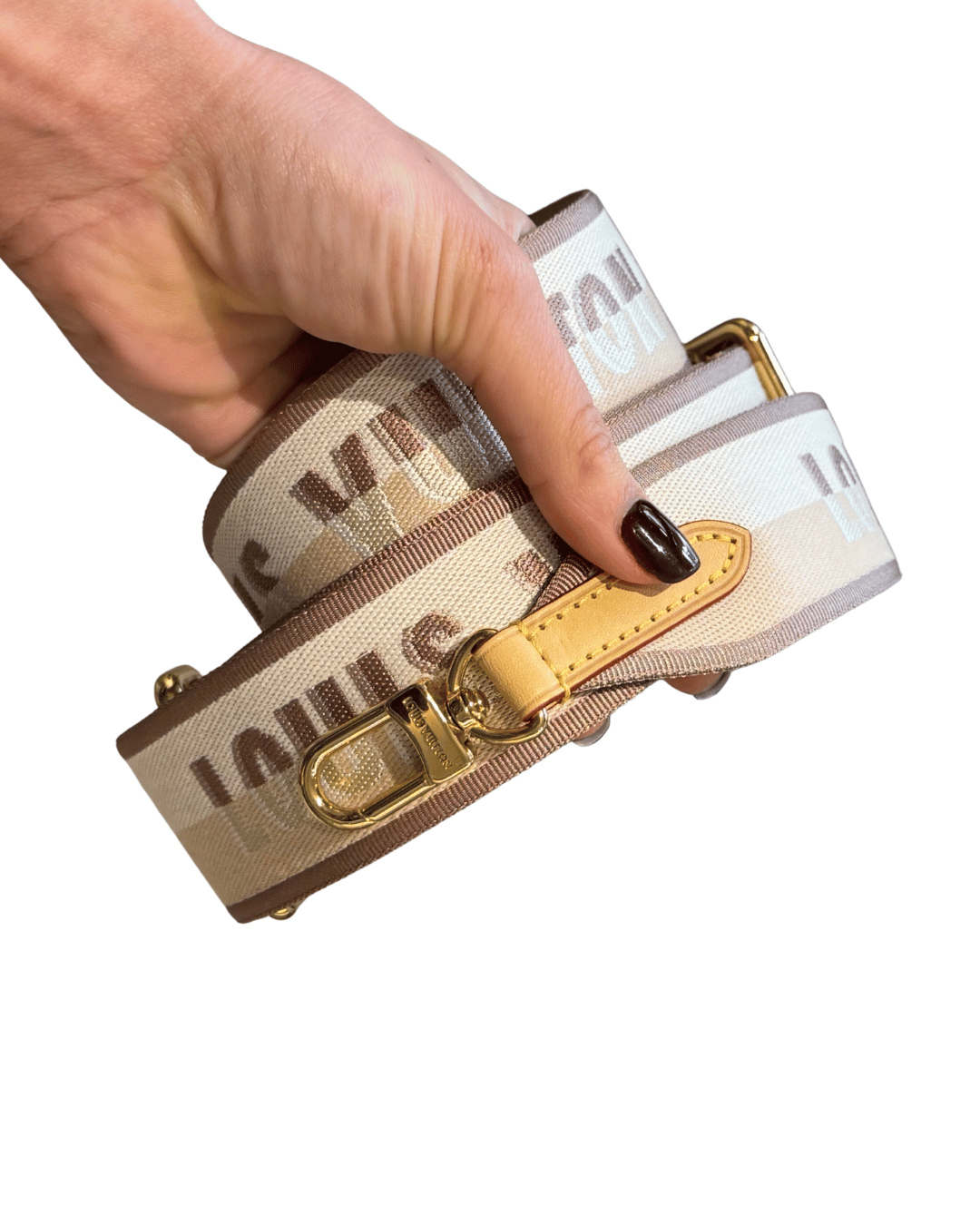 TRACOLLA LOUIS VUITTON TESSUTO JACQUARD BEIGE