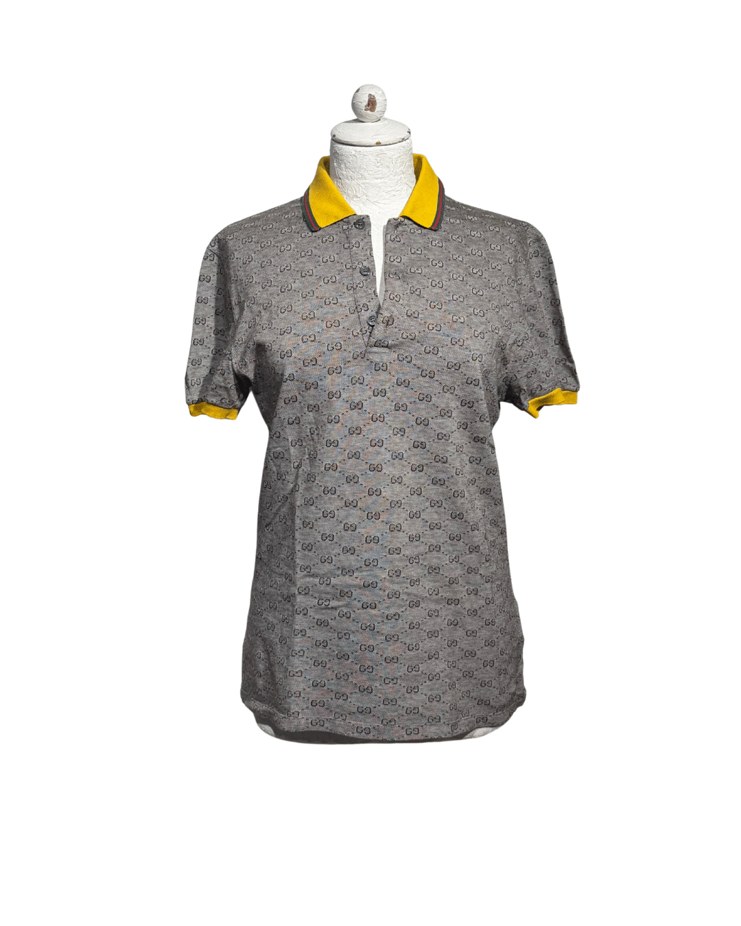 POLO GUCCI GRIGIA COLLETTO OCRA