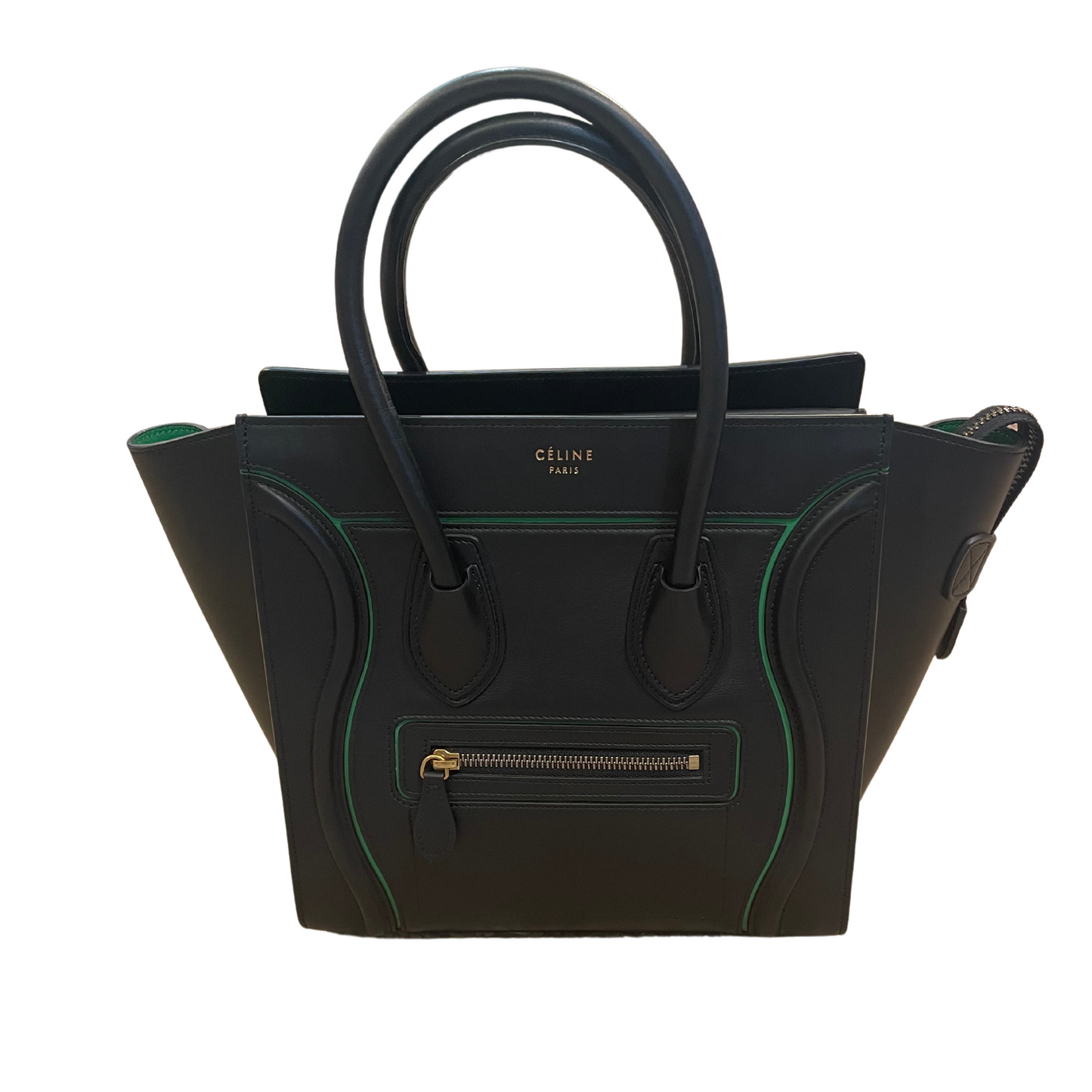 LUGGAGE CELINE NERA RIFINITURE VERDI