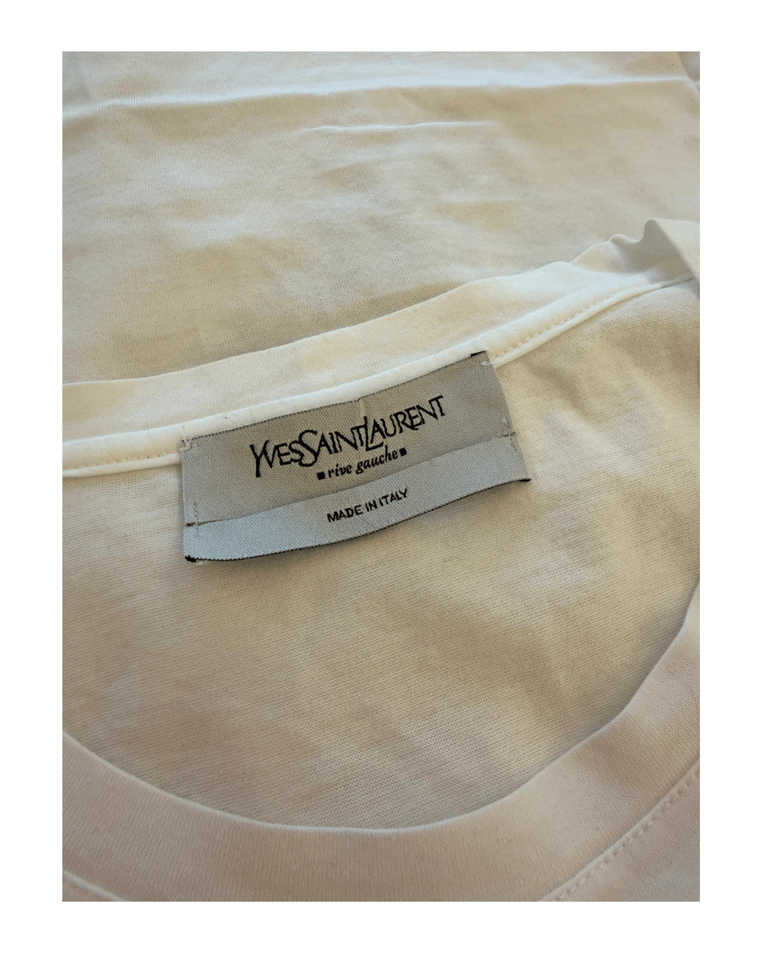 TSHIRT COTONE YSL BIANCA Tg S