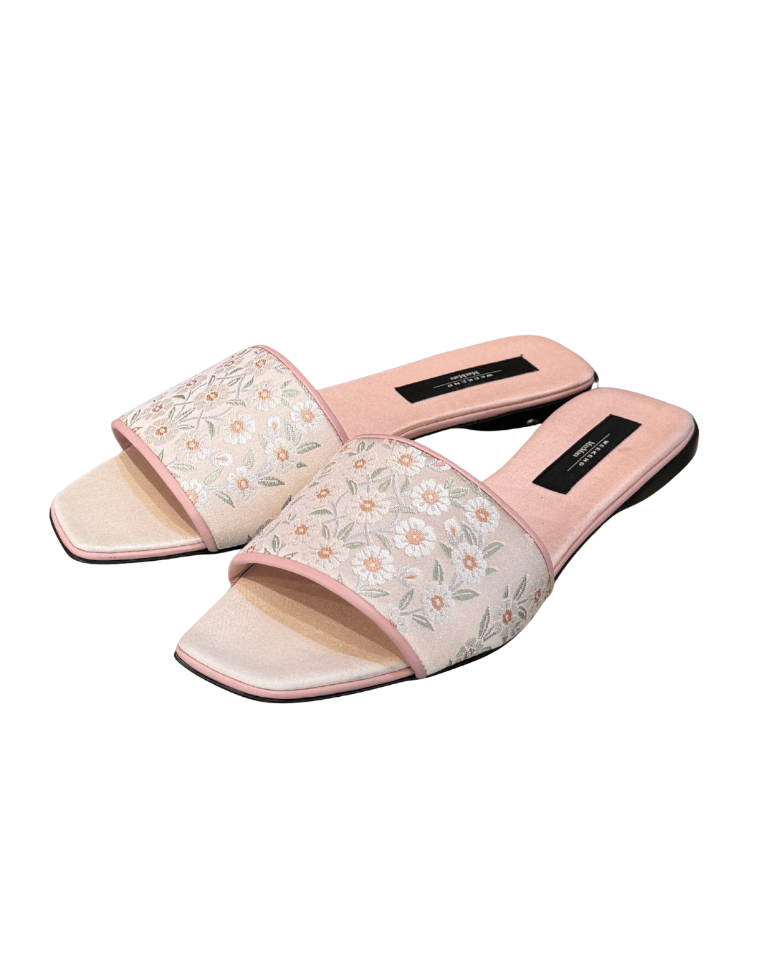 CIABATTINE MAXMARA WEEKEND ROSA CON FIORI Nr37.5