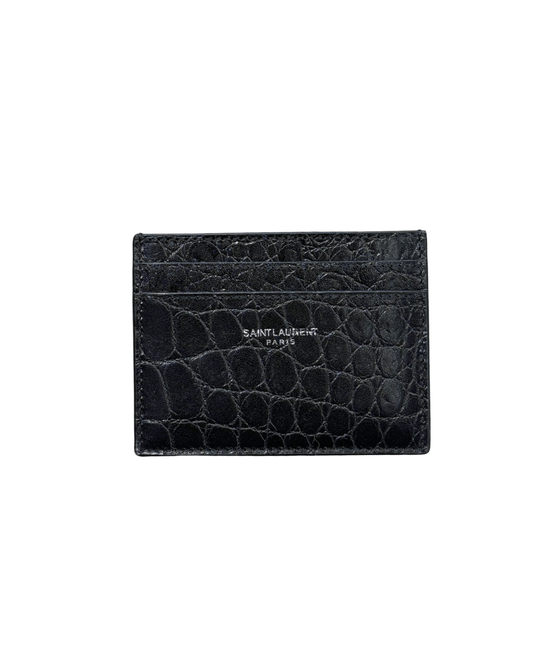 PORTACARTE YSL STAMPA COCCO NERO