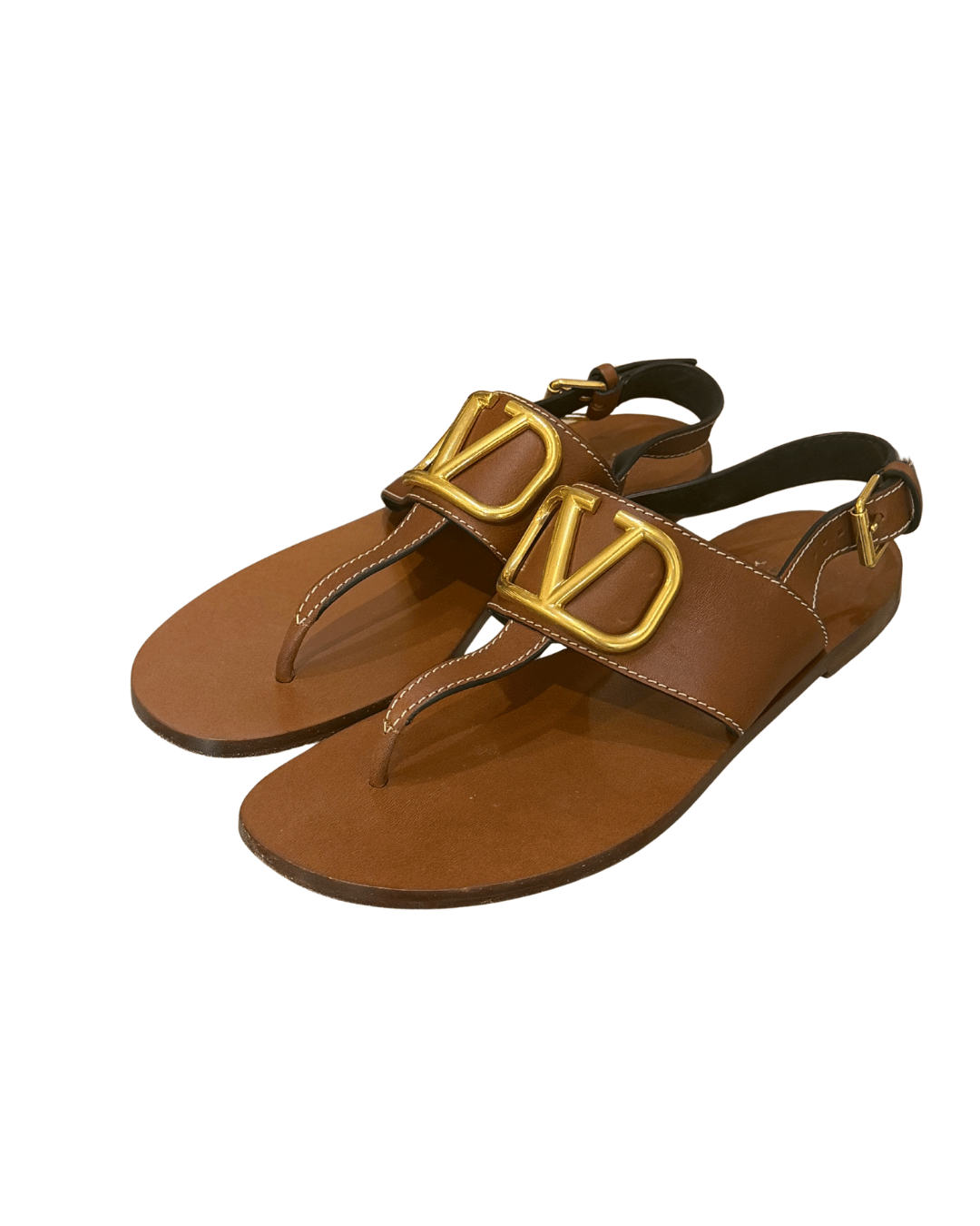 SANDALI INFRADITO VALENTINO PELLE COLOR CUOIO