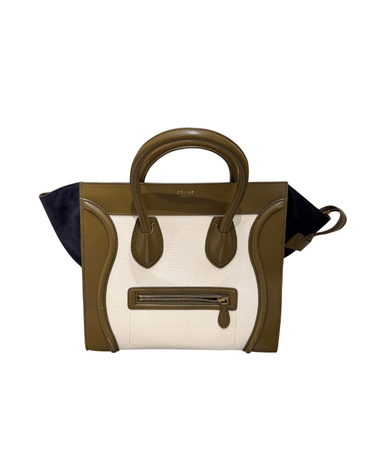 CELINE LUGGAGE TRICOLORE PELLE E SUEDE