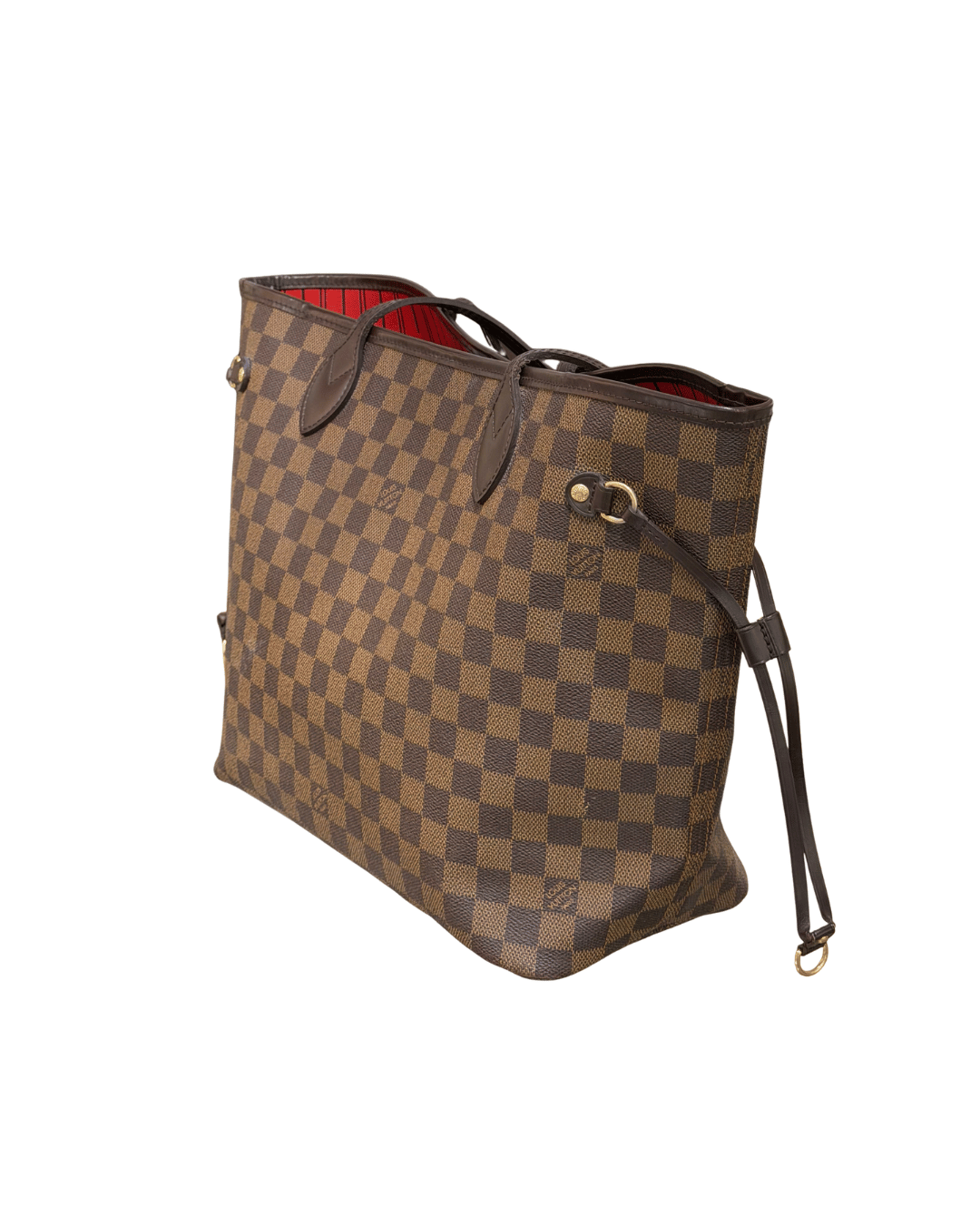 NEVERFULL MM DAMIER EBENE INTERNO ROSSO