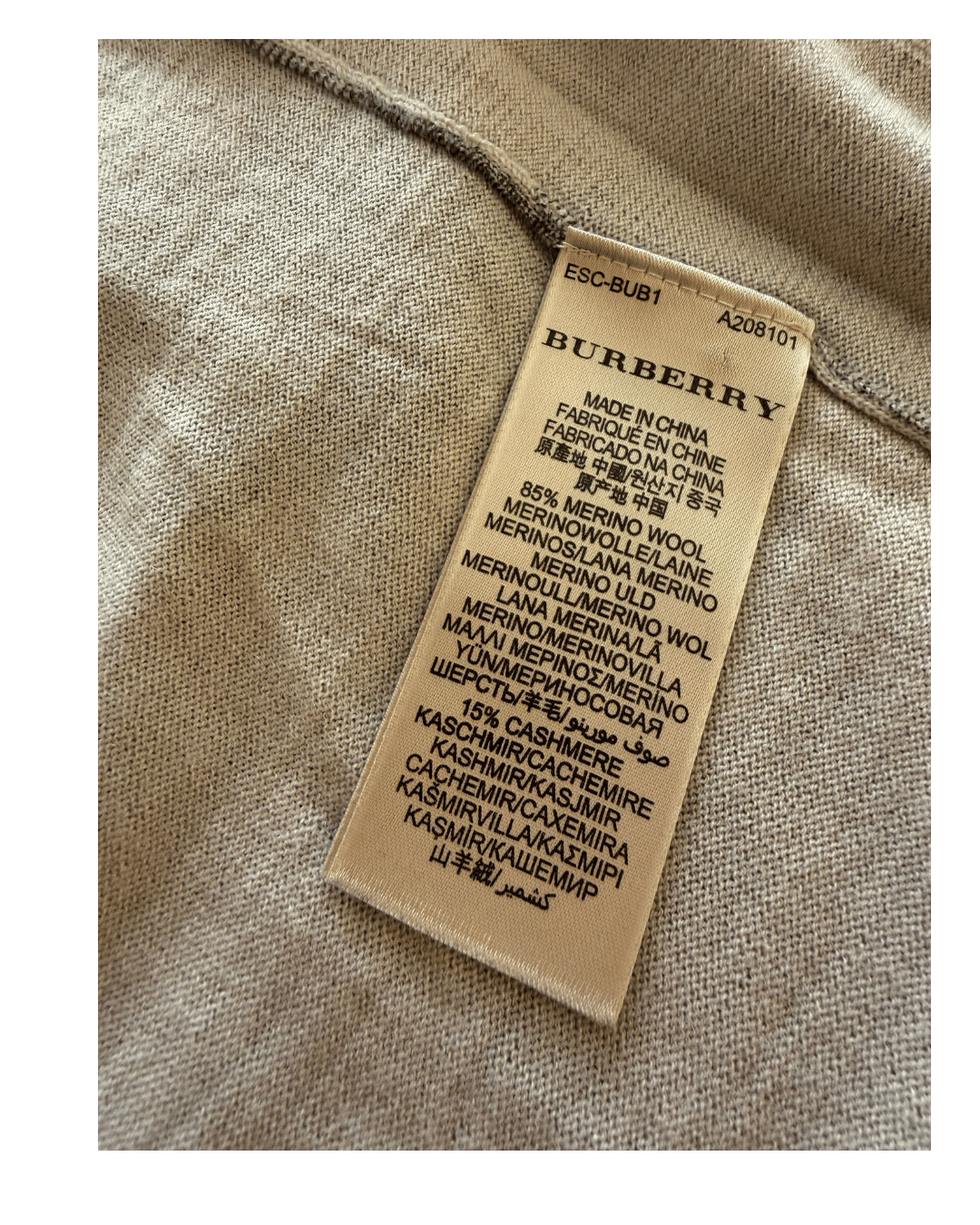 CARDIGAN BURBERRY BRIT  CHECK LANA CASHMERE Tg L