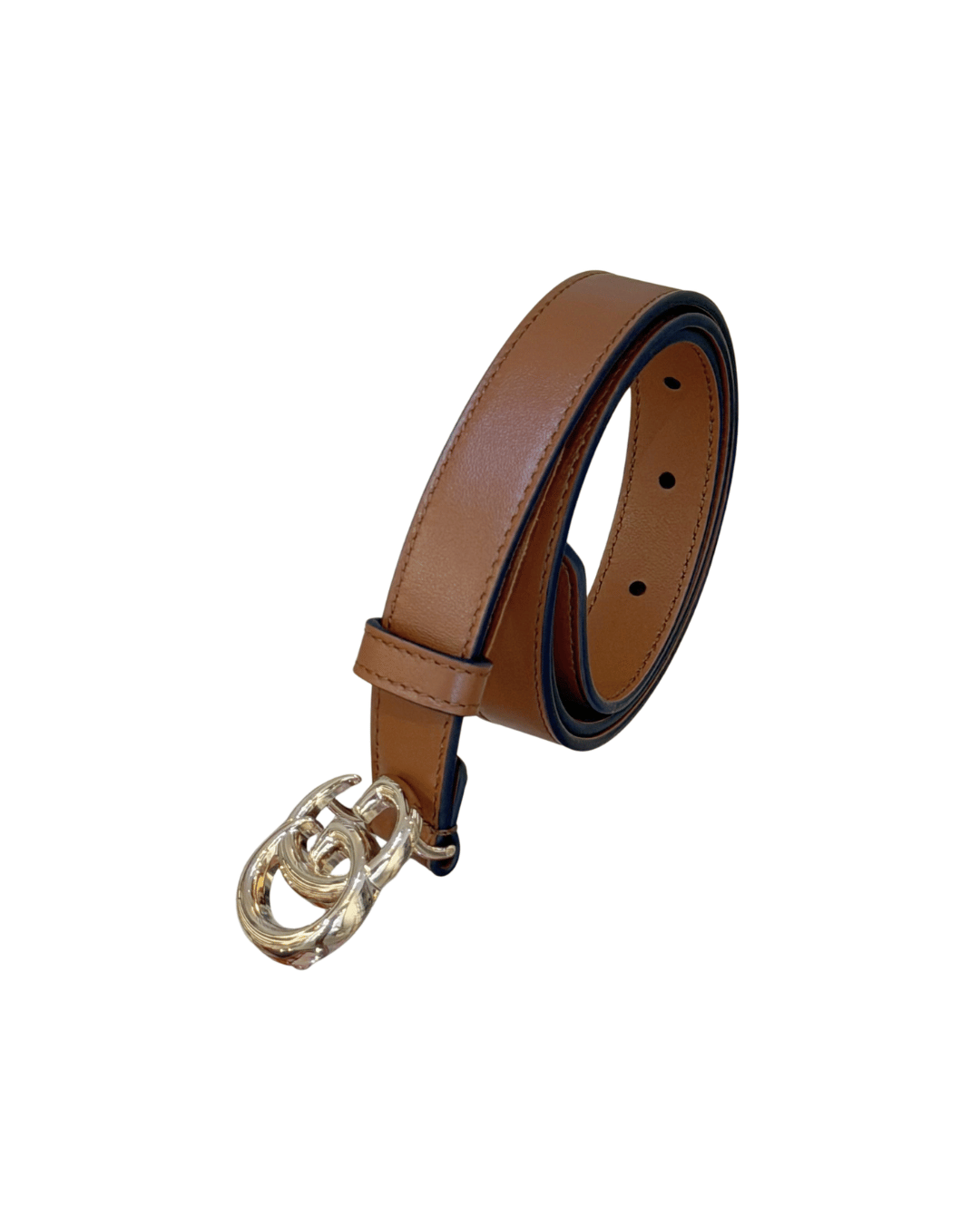CINTURA GUCCI SOTTILE CUOIO 75