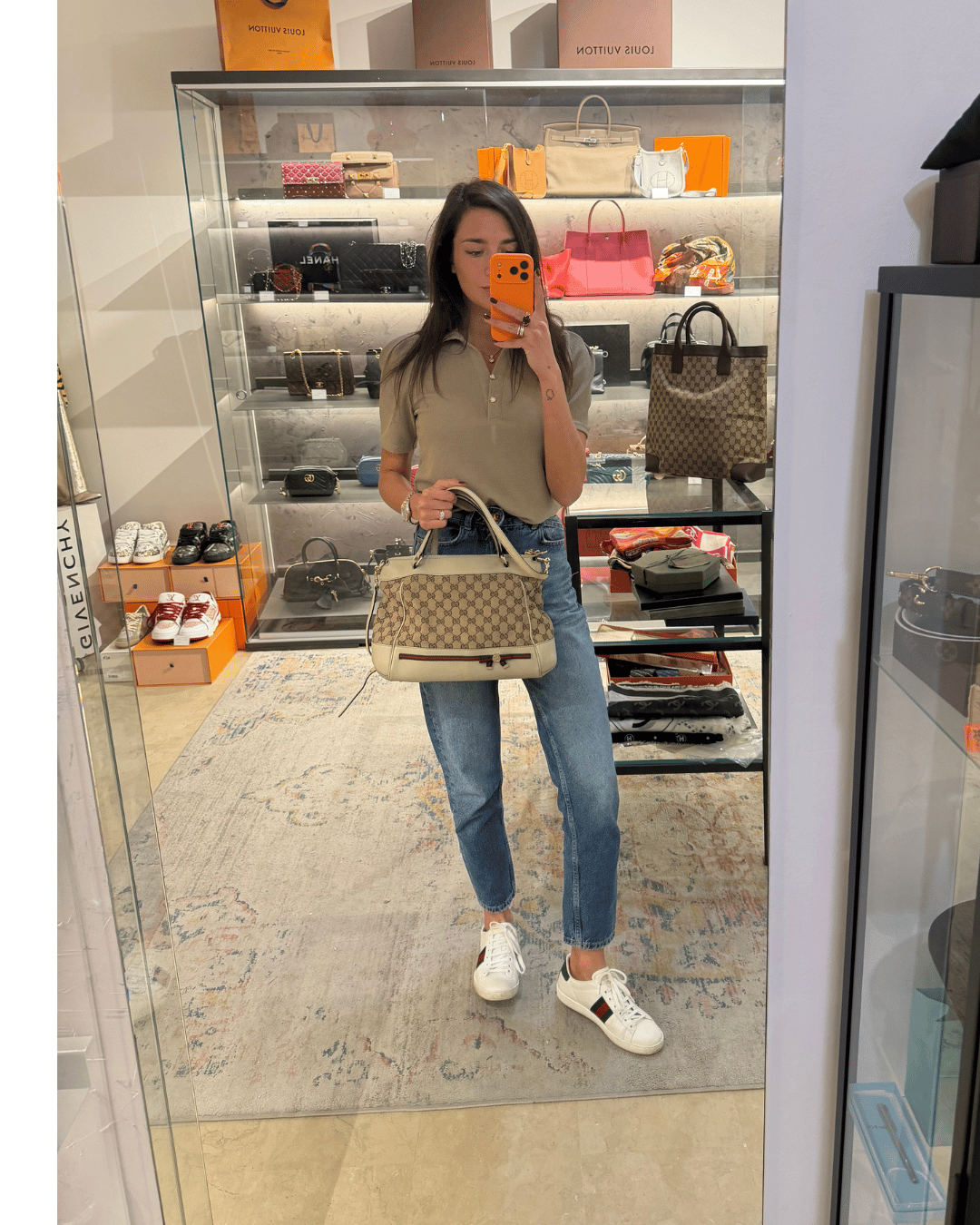 GUCCI JOY BOSTON TELA GG SUPREME RIFINITURE AVORIO