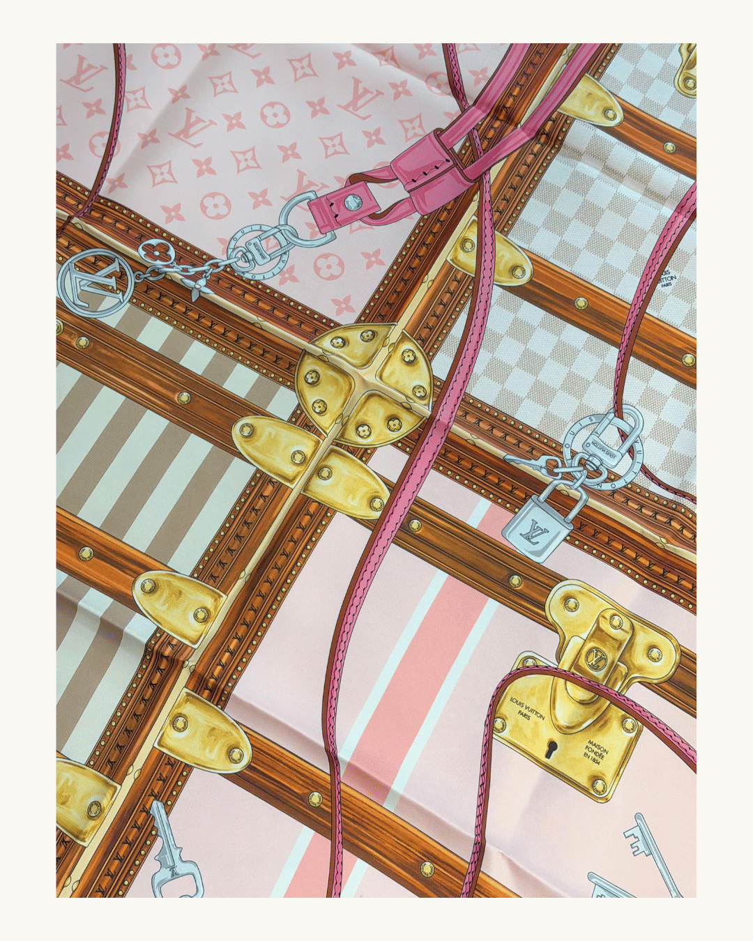 FOULARD "STRAP AND TRUNK 90" SETA TONI ROSA