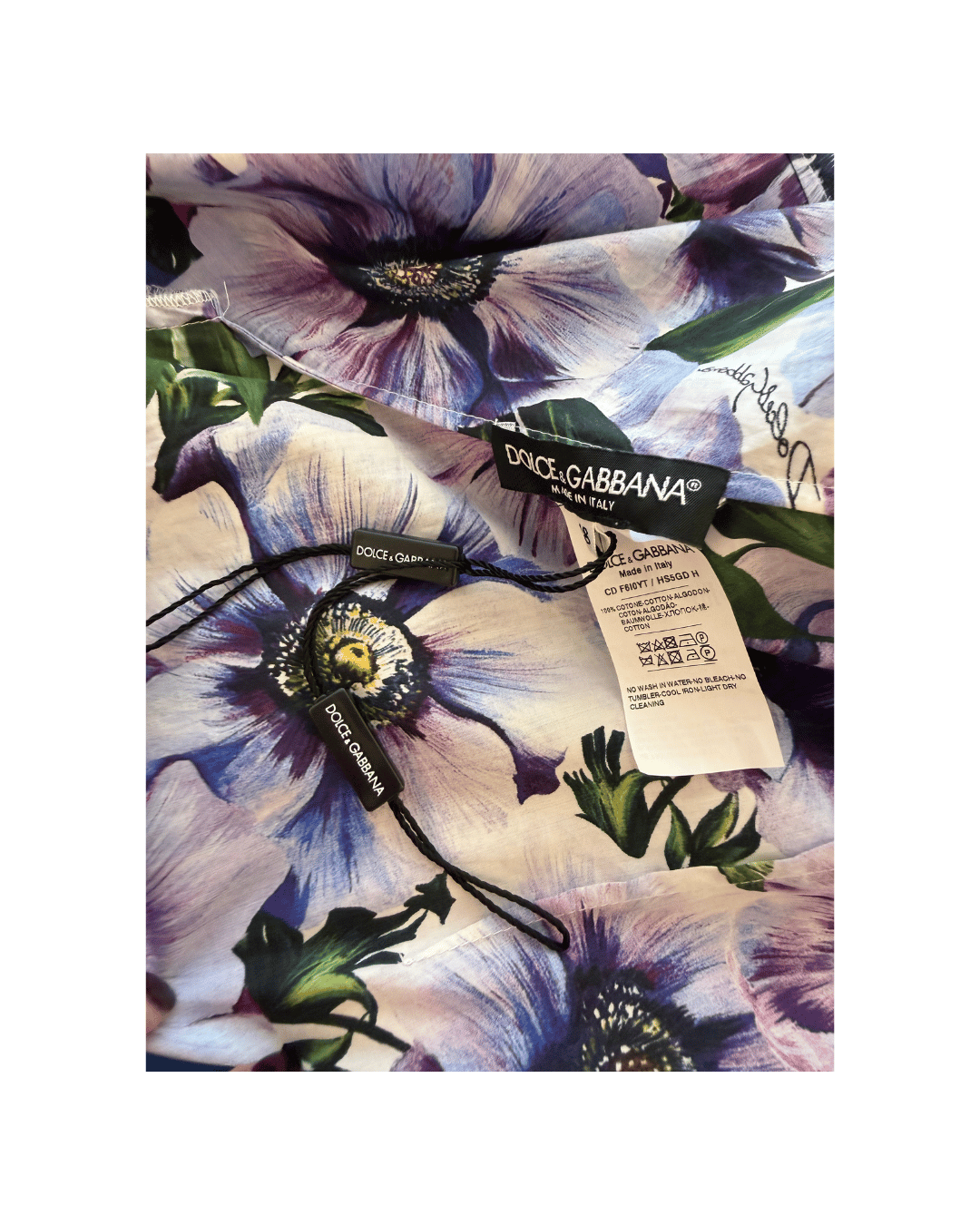 ABITO D&G FIORI VIOLA COTONE Tg 48