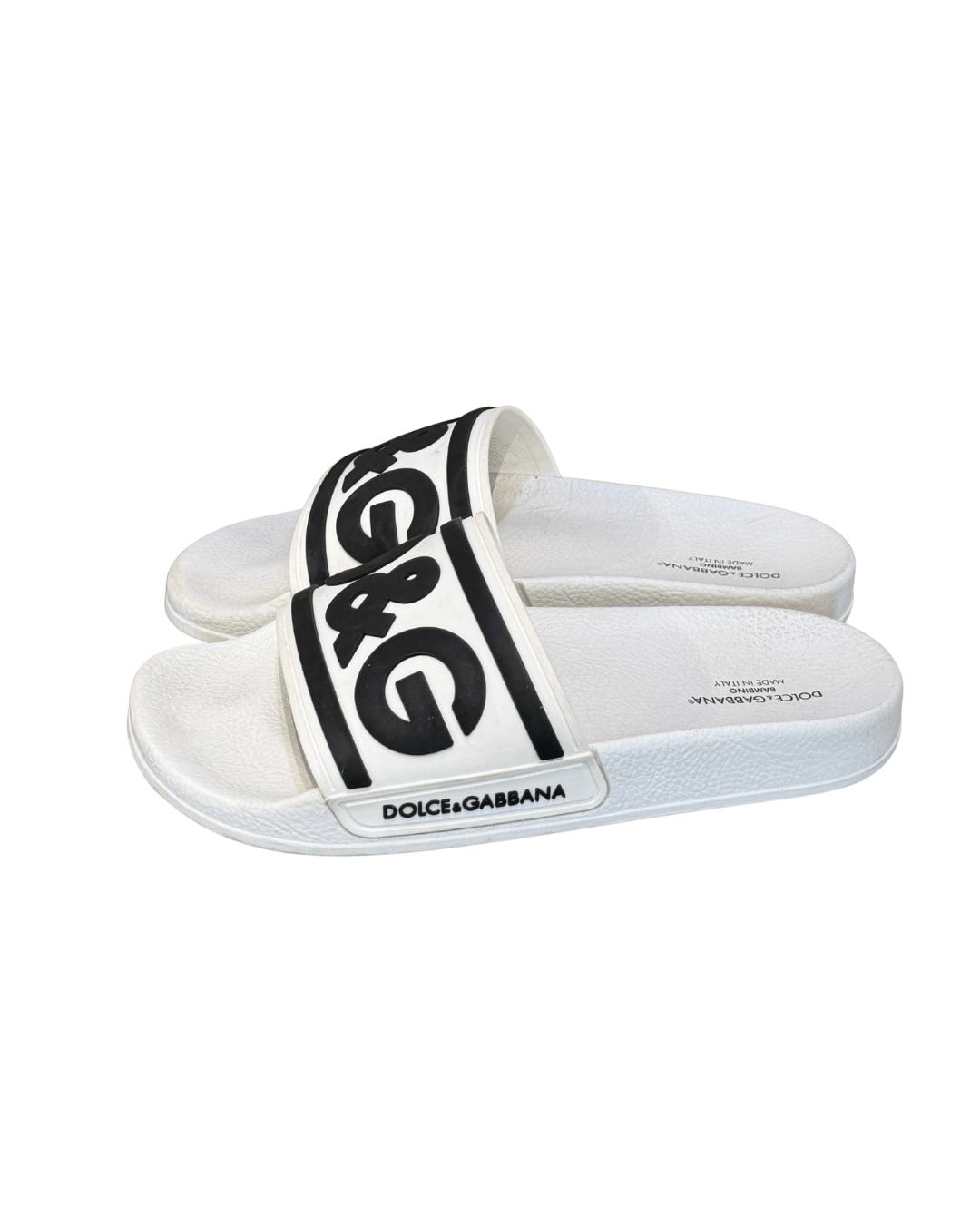 CIABATTE D&G BIANCHE E NERE GOMMA Nr 37
