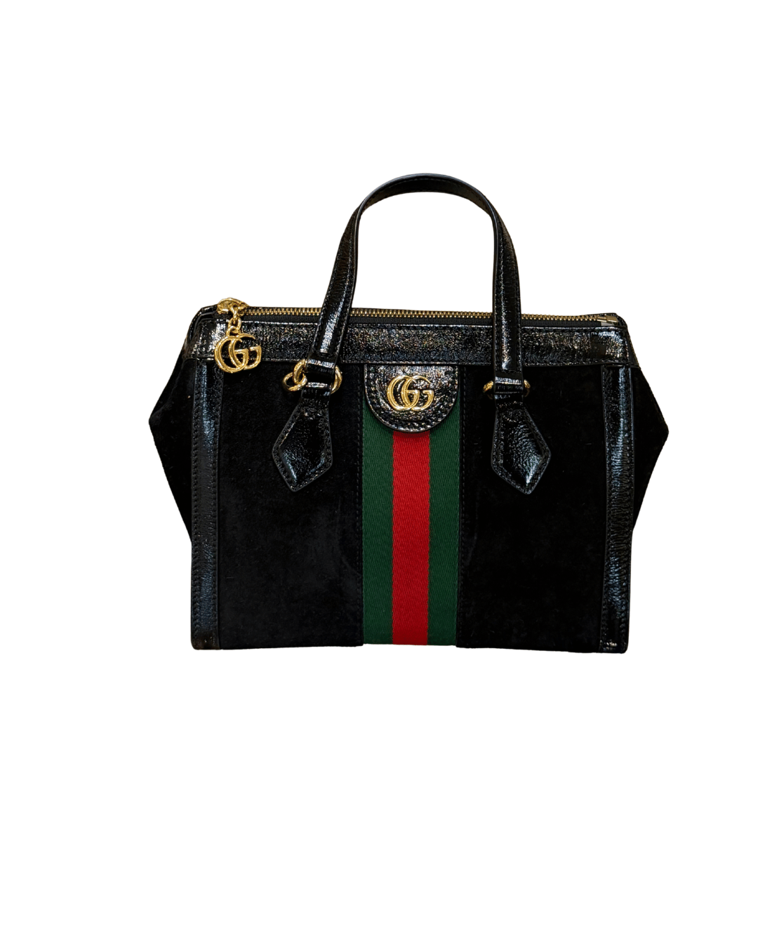 BAULETTO GUCCI OPHIDIA SUEDE NERA FASCIA WEB