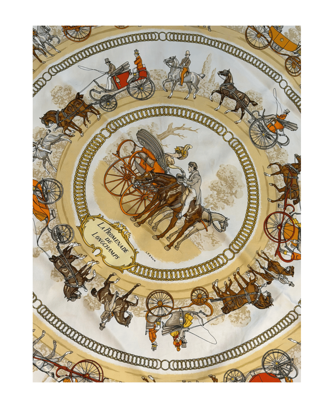 FOULARD HERMES "LA PROMENADE DE LONGCHAMPS"