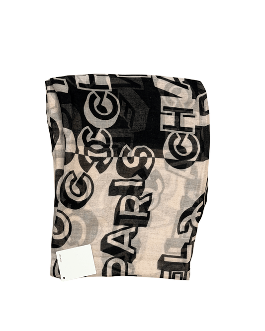 MAXI STOLA CHANEL LOGO ALL-OVER