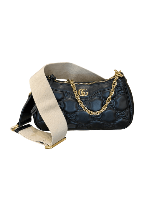 POCHETTE GUCCI PELLE GG SOFT CON TRACOLLA E CATENA