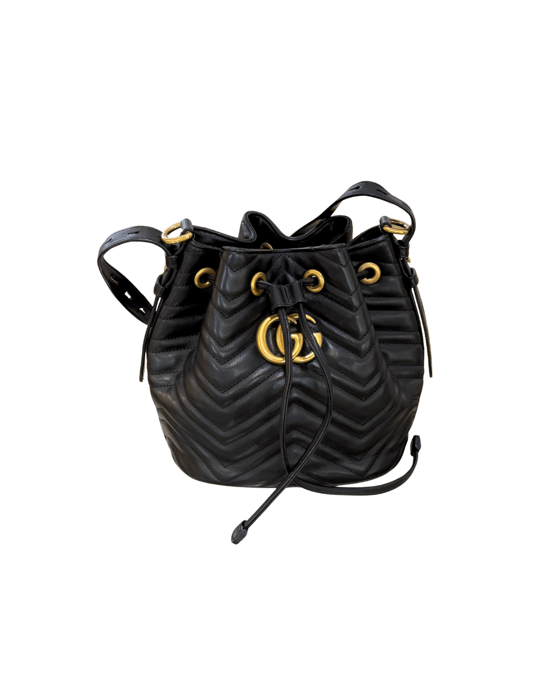SECCHIELLO GUCCI MARMONT NERO TRACOLLA FASCIA WEB