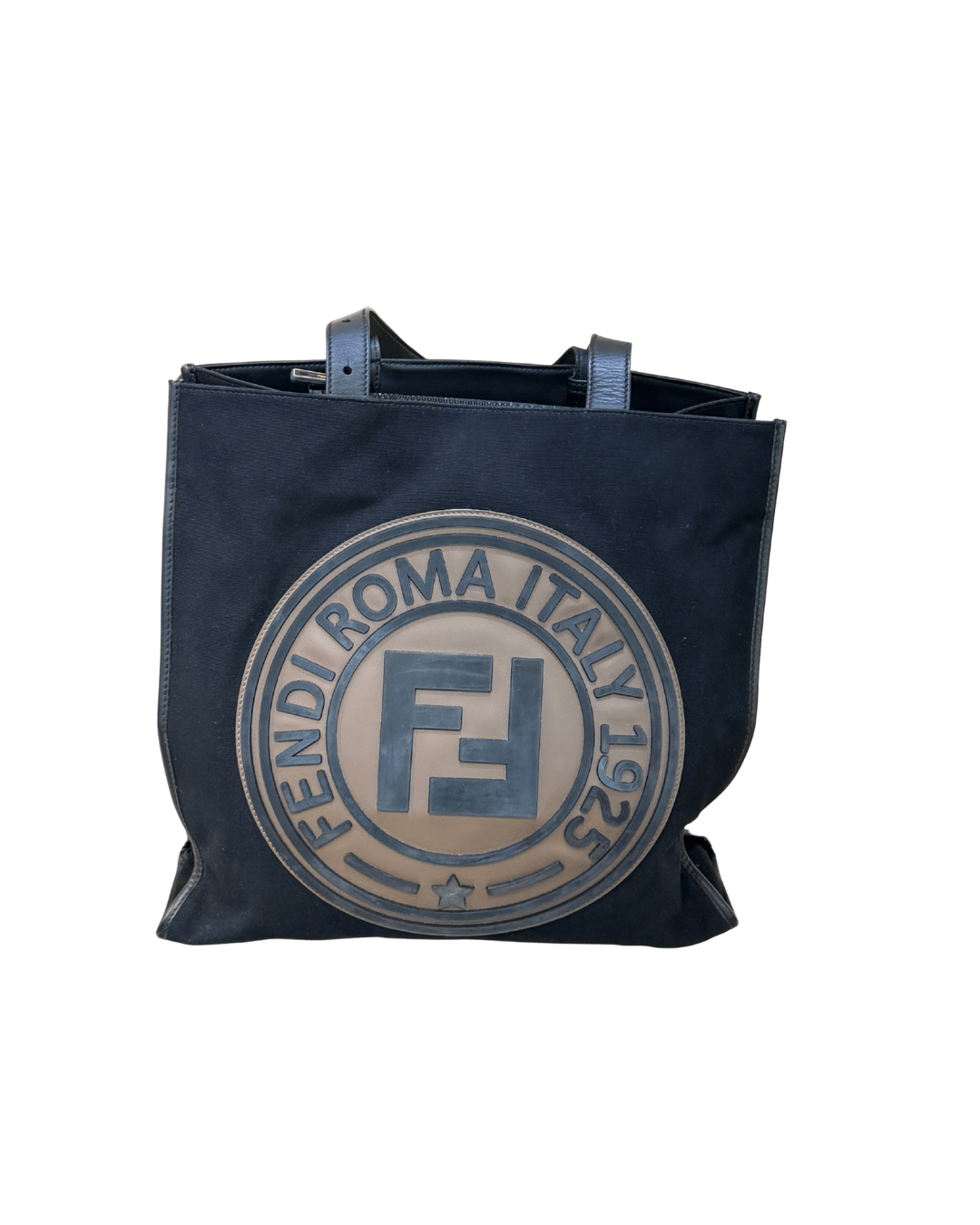 SHOPPER FENDI TESSUTO NERO