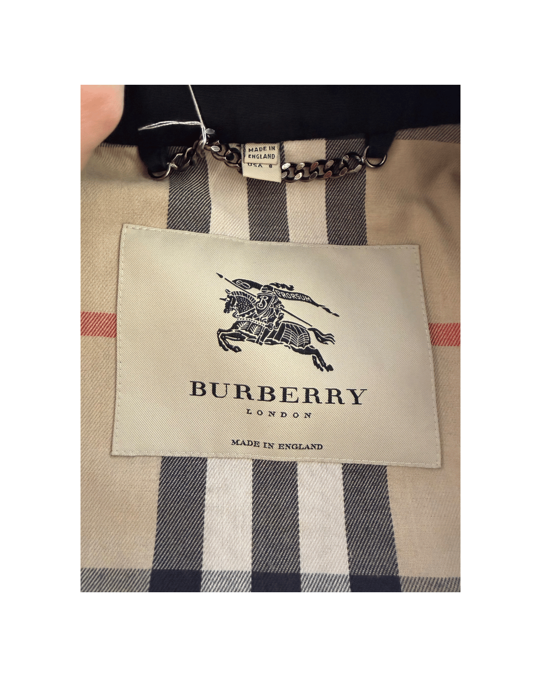 IMPERMEABILE BURBERRY NERO TG 42