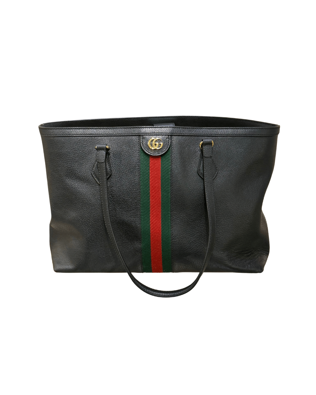 SHOPPER GUCCI OPHIDIA PELLE NERA FASCIA WEB