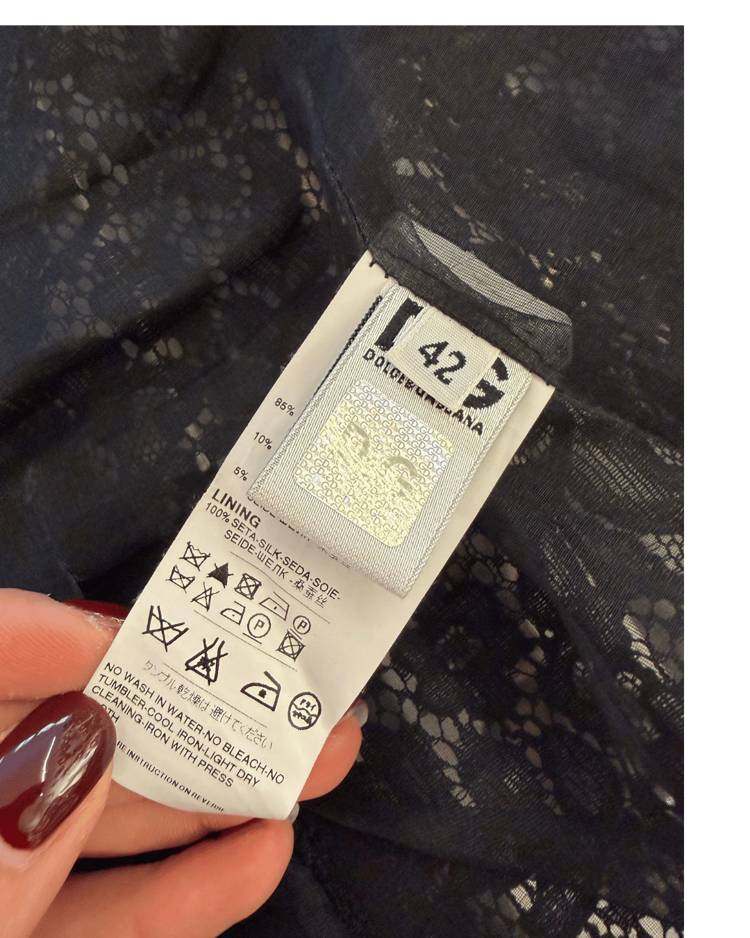 GIACCA D&G NERA PIZZO