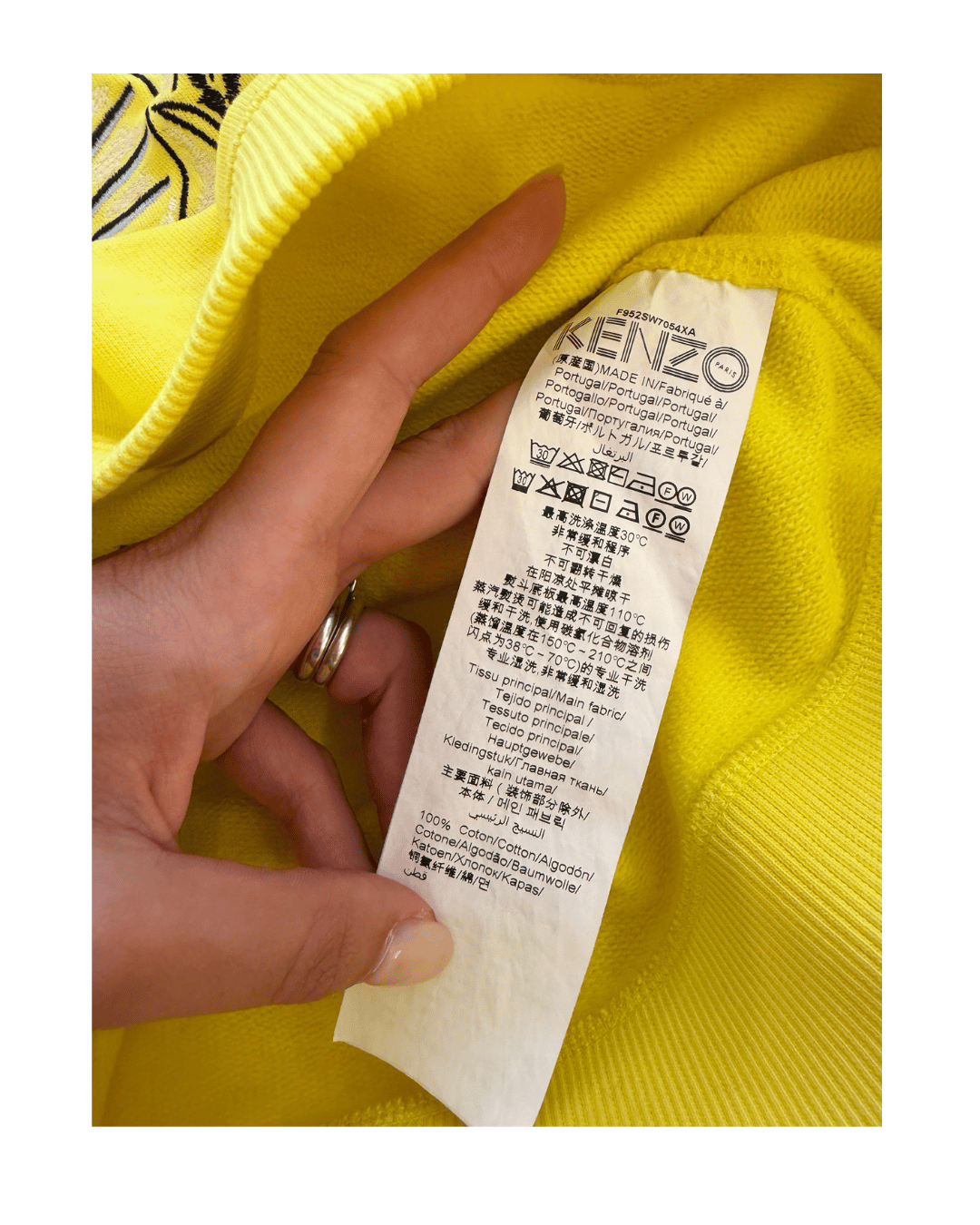 FELPA KENZO GIALLA ACCESO Tg XS