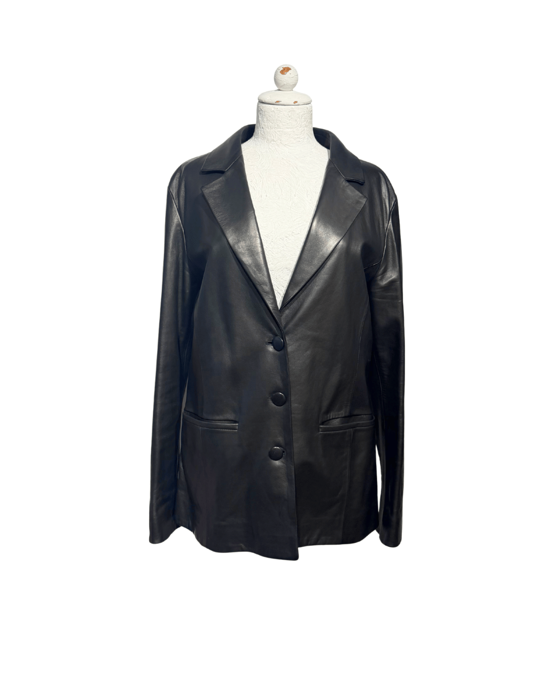 GIACCA PELLE NERA DROMe Tg XL