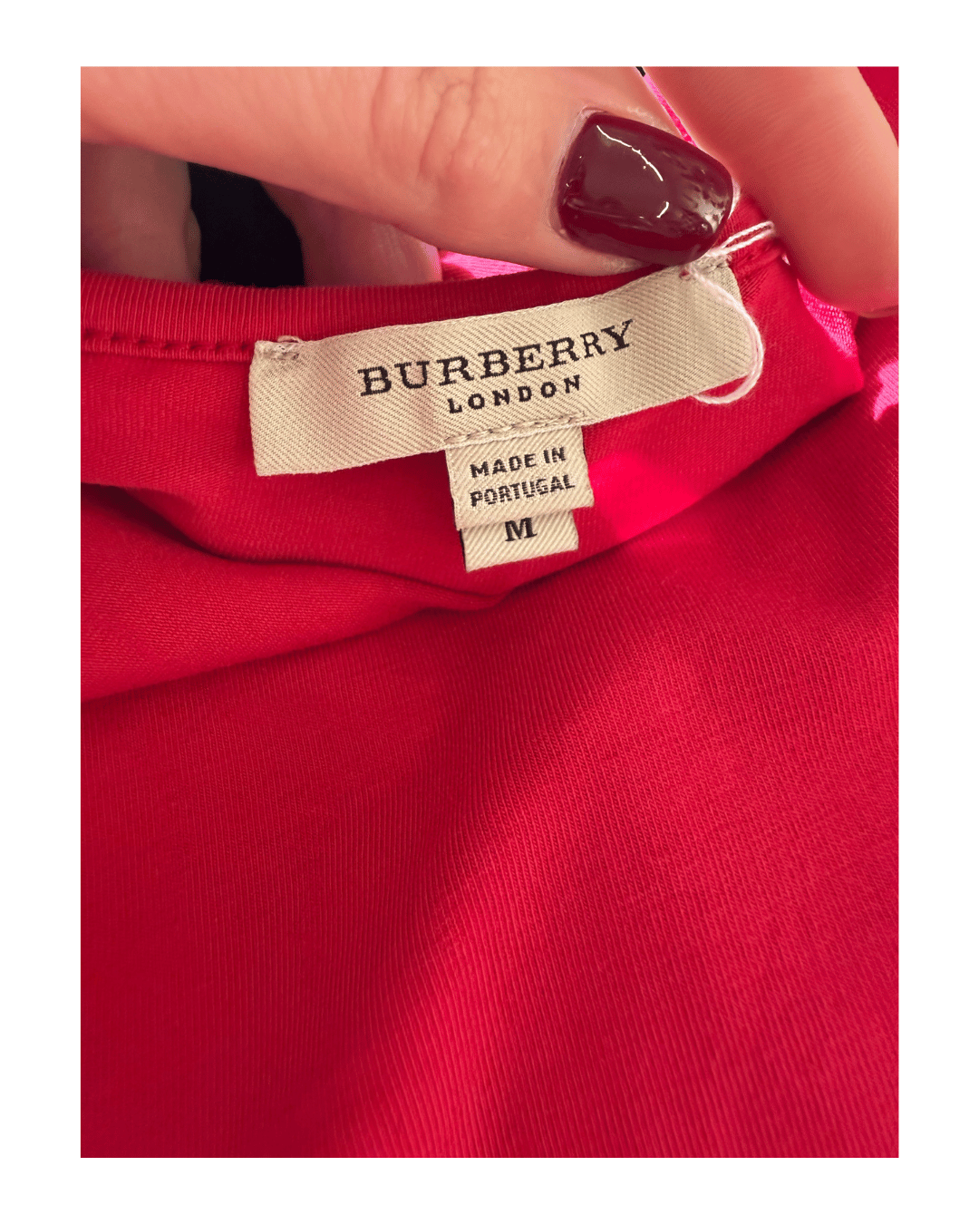 THSIRT BURBERRY ROSSA CON BORDINO CHECK