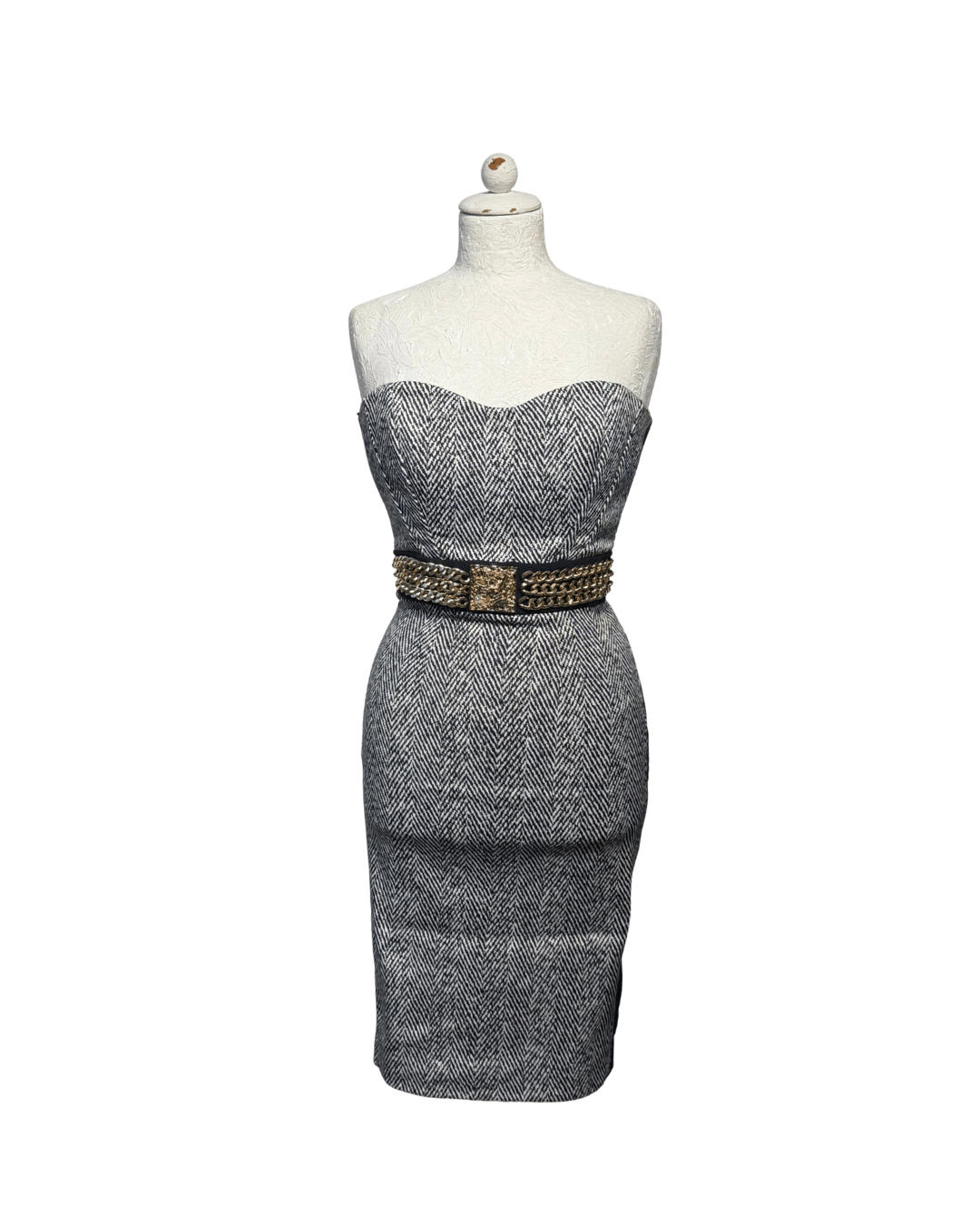 ABITO BUSTIER A SPINA DI PESCE ELISABETTA FRANCHI Tg 44