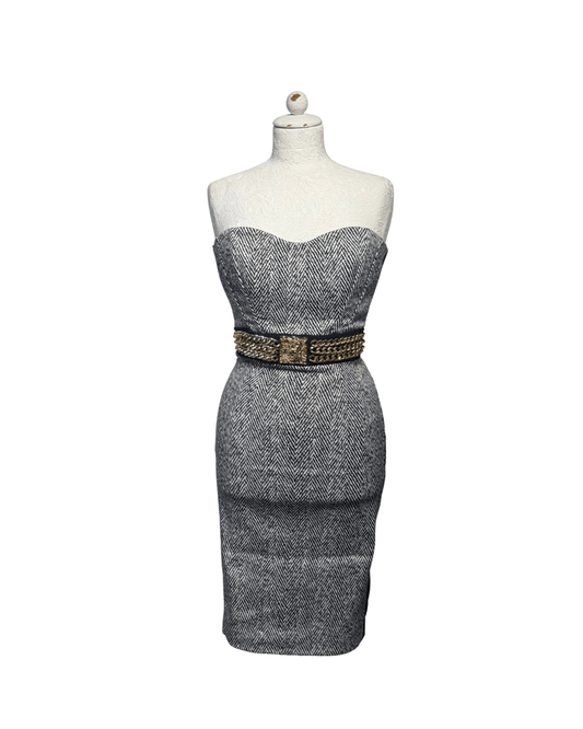 ABITO BUSTIER A SPINA DI PESCE ELISABETTA FRANCHI Tg 44