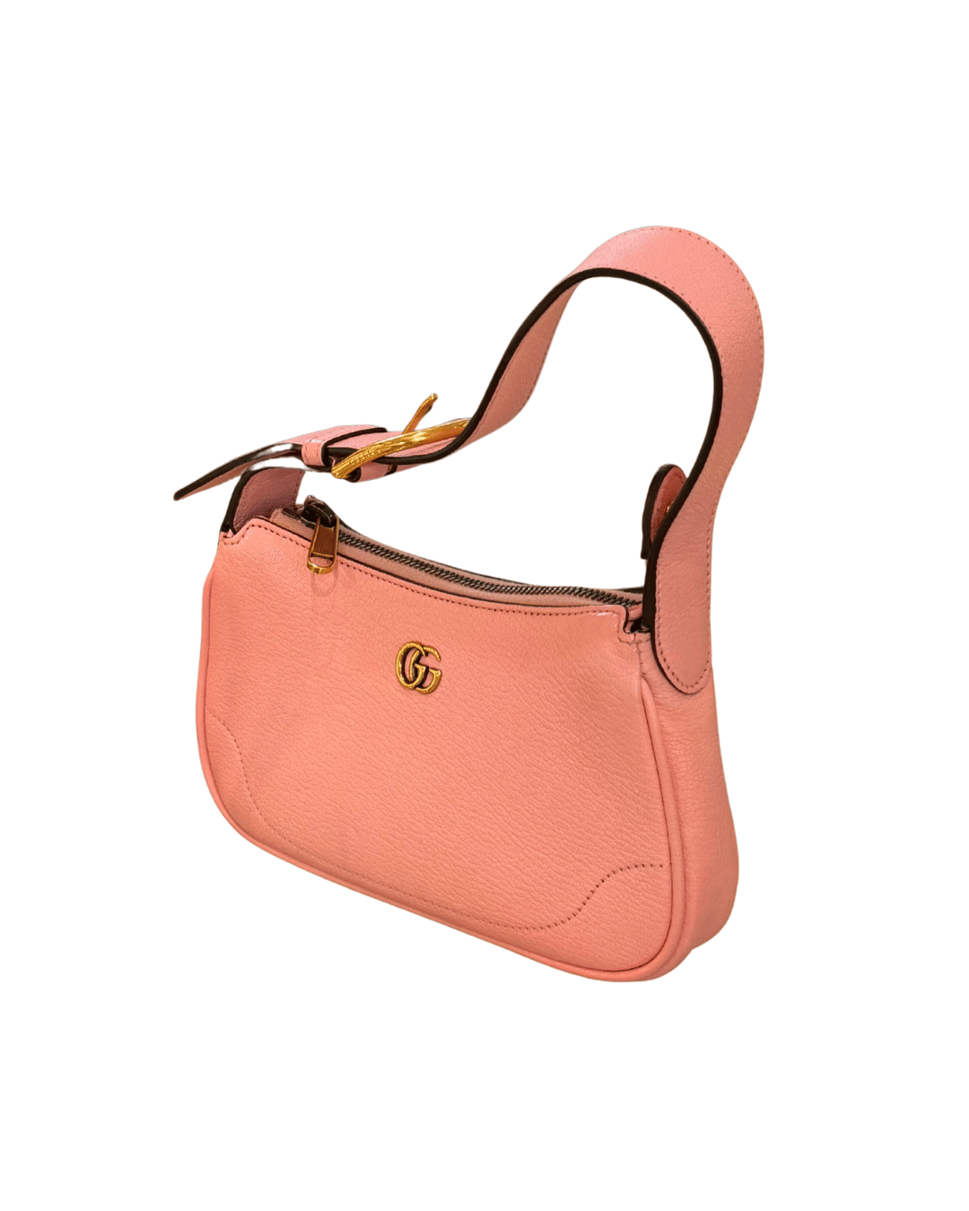 PICCOLA MEZZALUNA GUCCI ROSA PELLE MARTELLATA