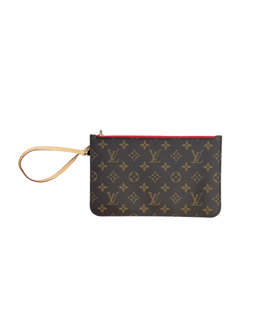 POCHETTE PIATTA LOUIS VUITTON MONOGRAM INTERNO ROSSO