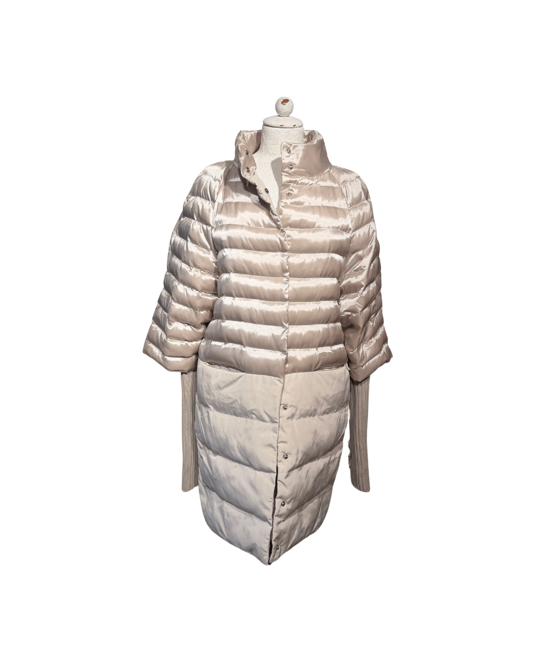 PIUMINO LUNGO CHAMPAGNE ELISABETTA FRANCHI Tg 40