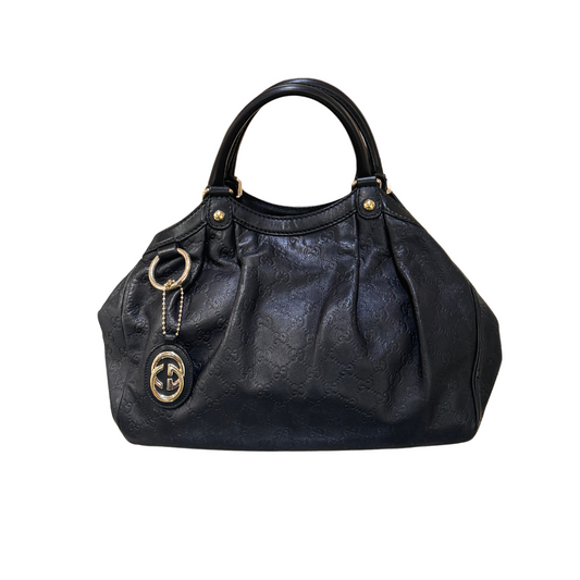 BORSA GUCCI NERA IN PELLE