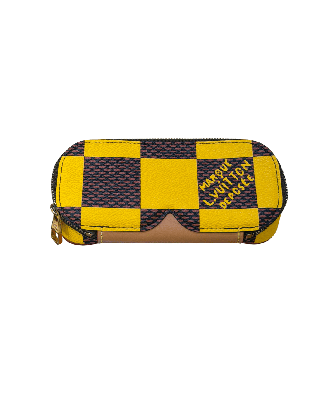 LOUIS VUITTON PORTA-OCCHIALI DAMIER JAUNE DÉFILÉ HOMME 2024