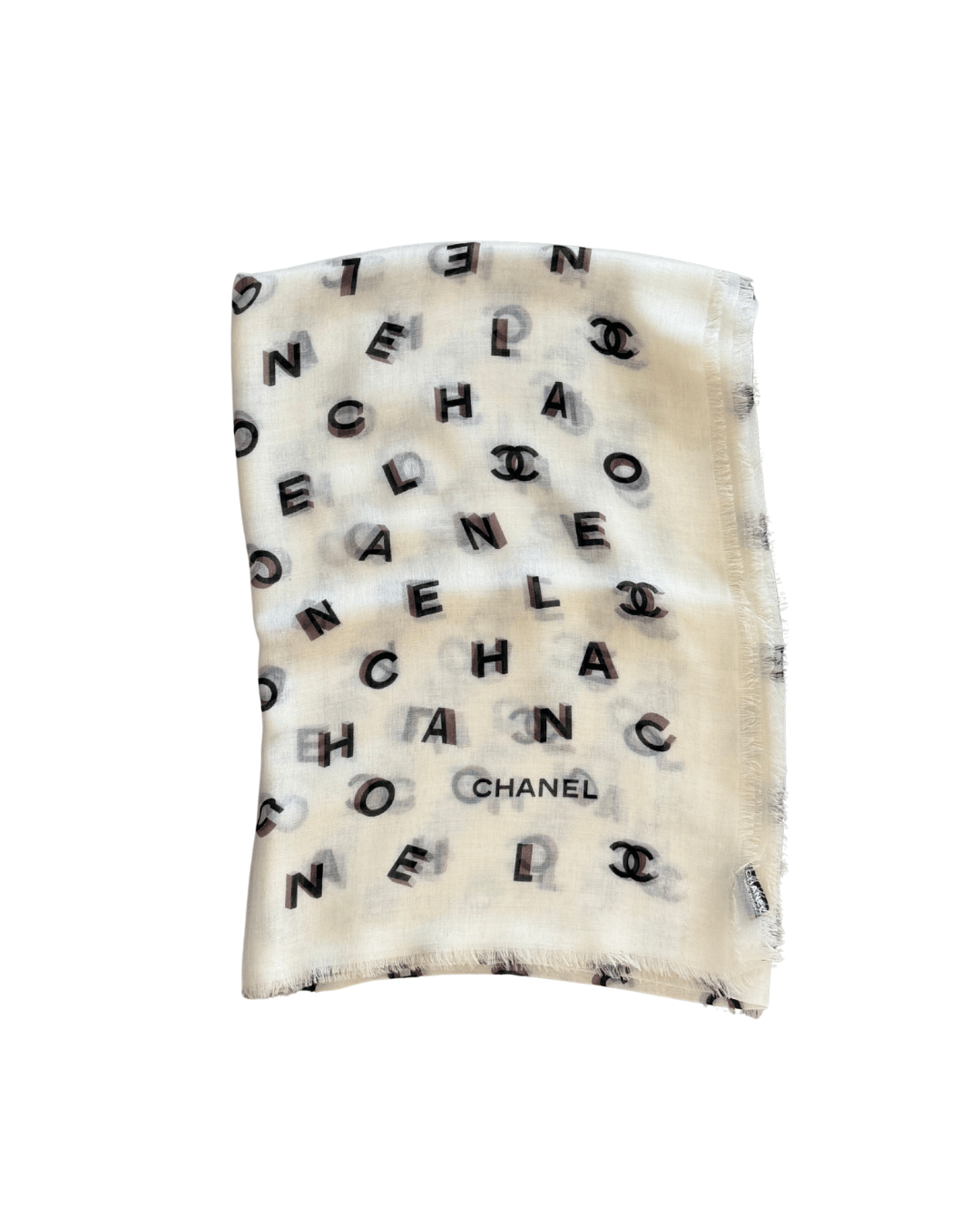 STOLA CHANEL BIANCA E NERA CASHMERE E SETA