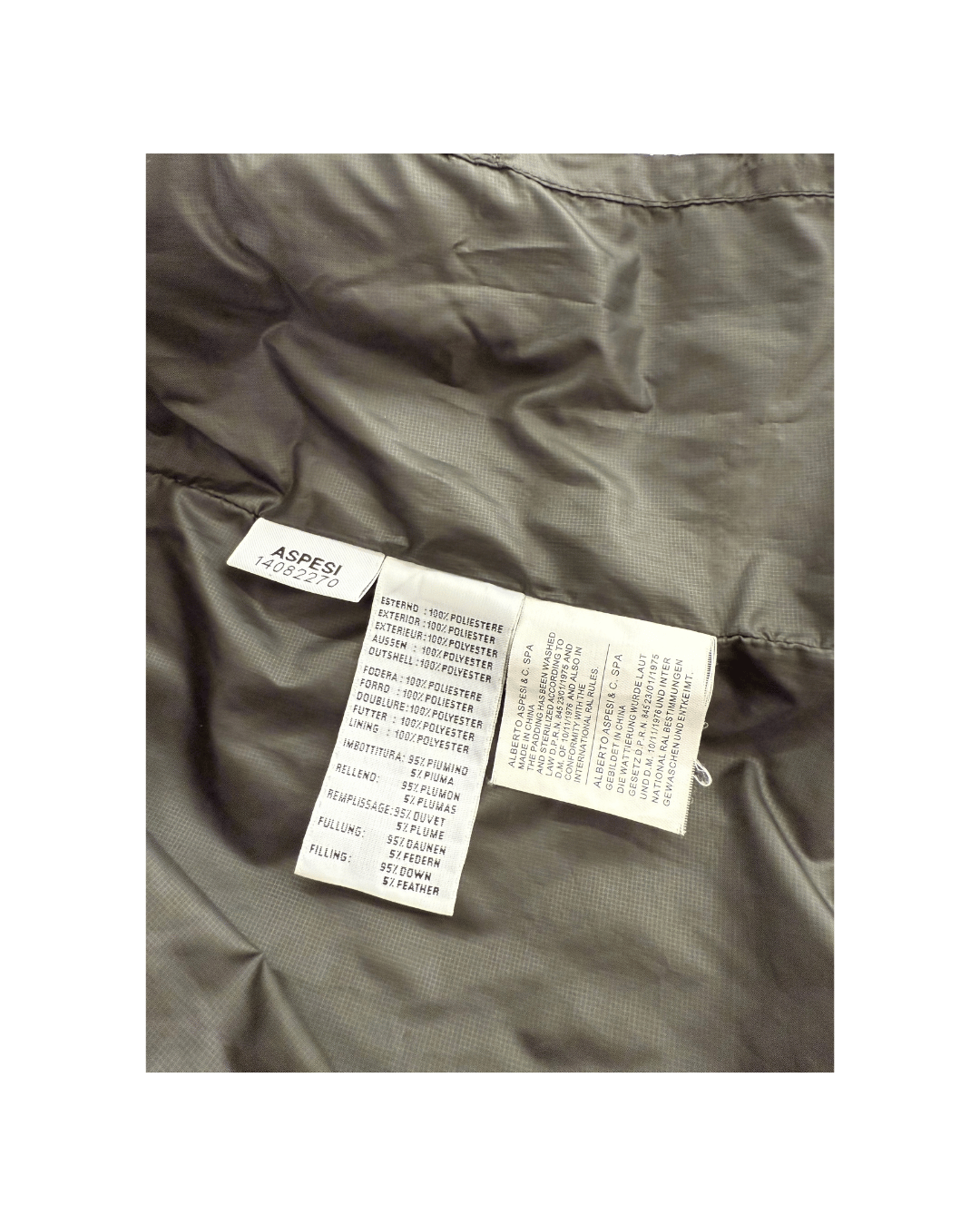 PIUMINO LEGGERO ASPESI VERDE