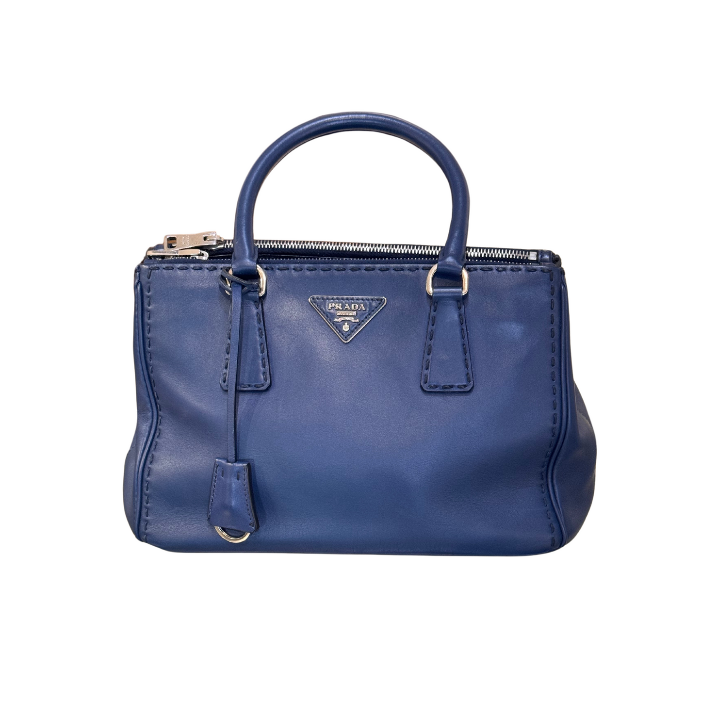 BORSA DI PRADA PELLE LISCIA BLU
