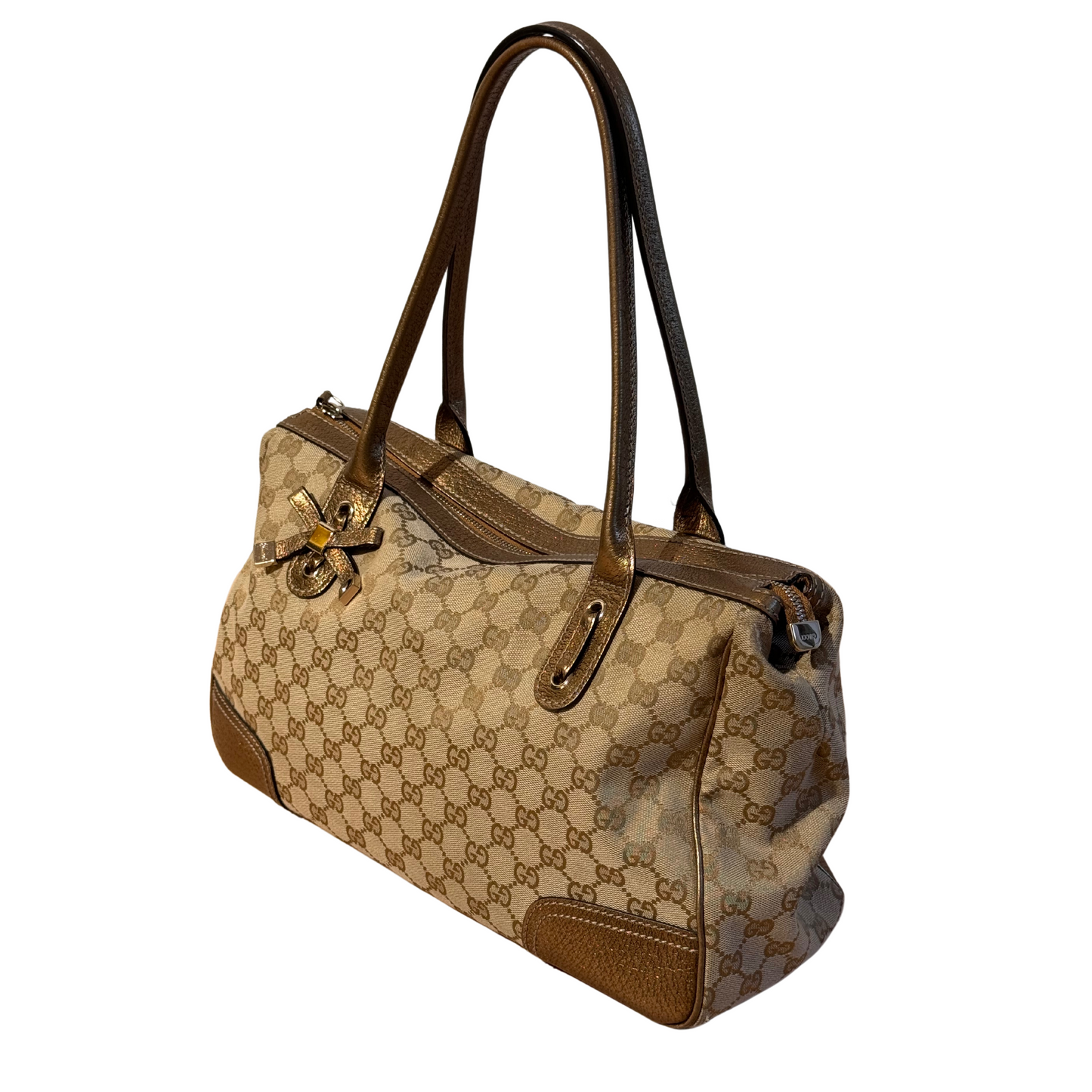 BORSA GUCCI MONOGRAM A SPALLA RIFINITURE ORO