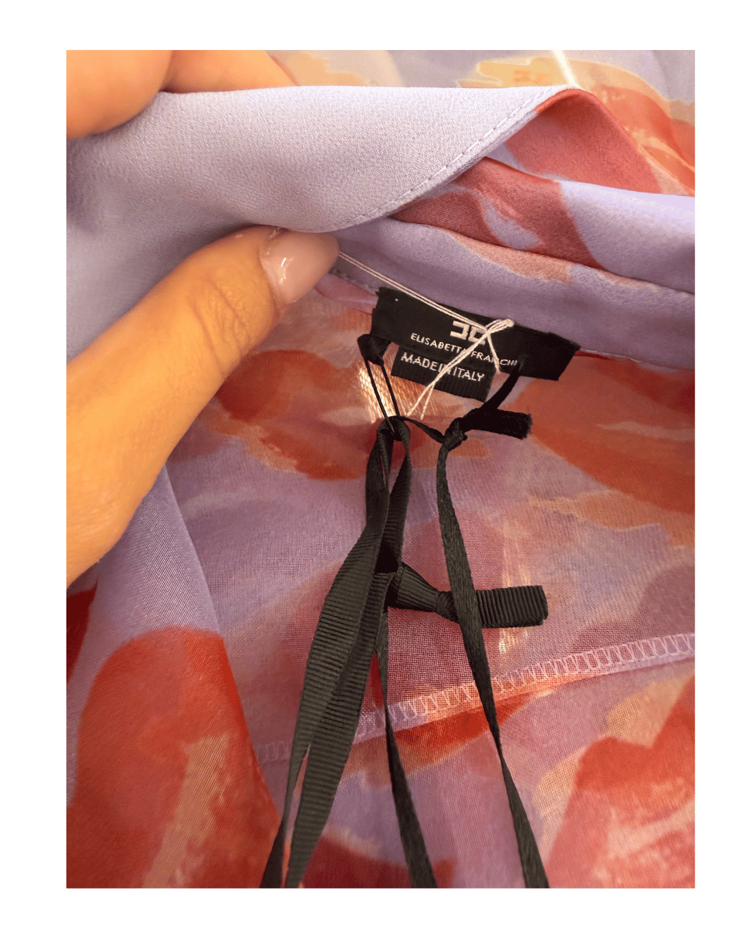 CAMICIA IN ORGANZA CON STAMPA BACI SEMITRASPARENTE Tg 40
