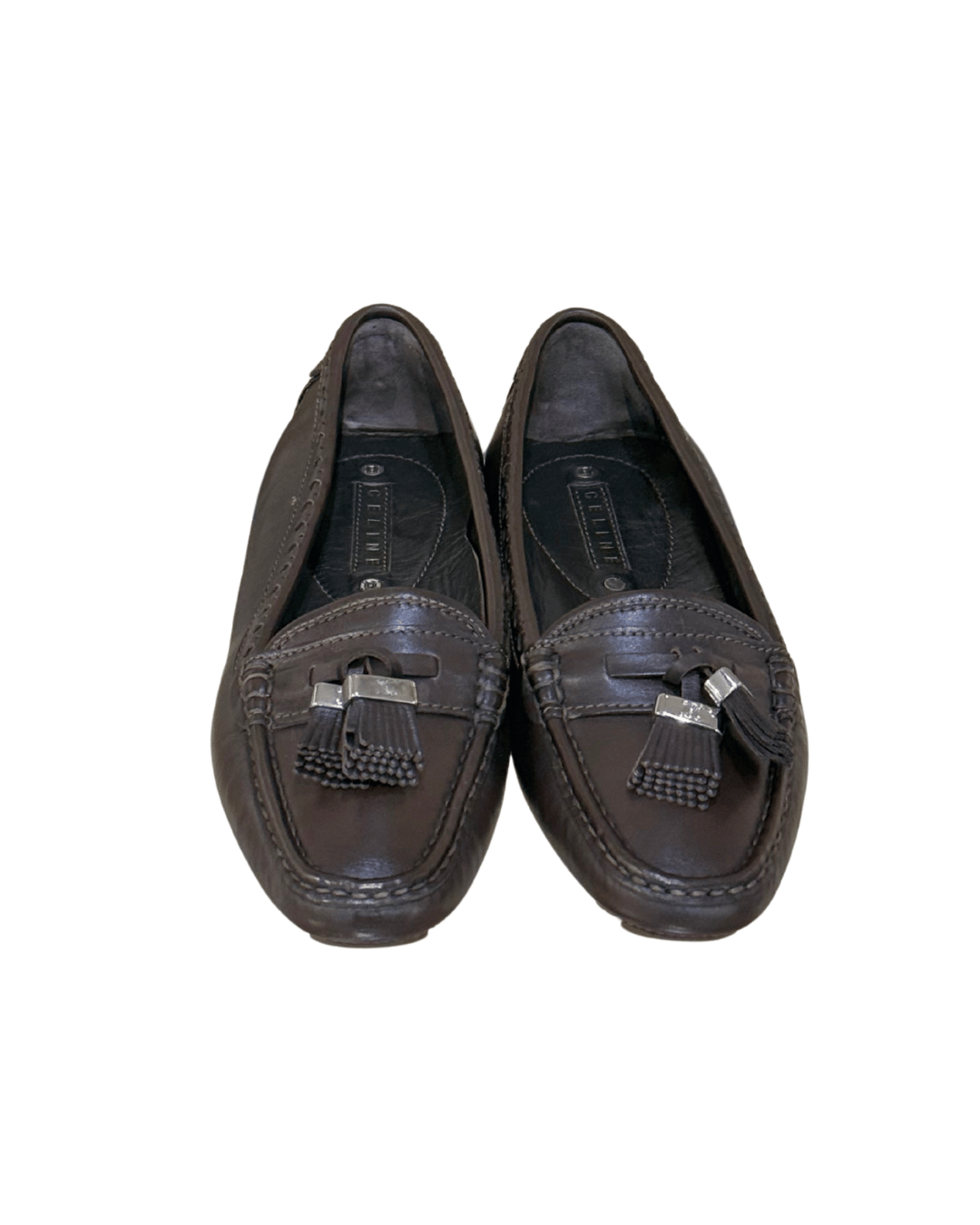 CELINE MOCASSINI PELLE MARRONE Nr37