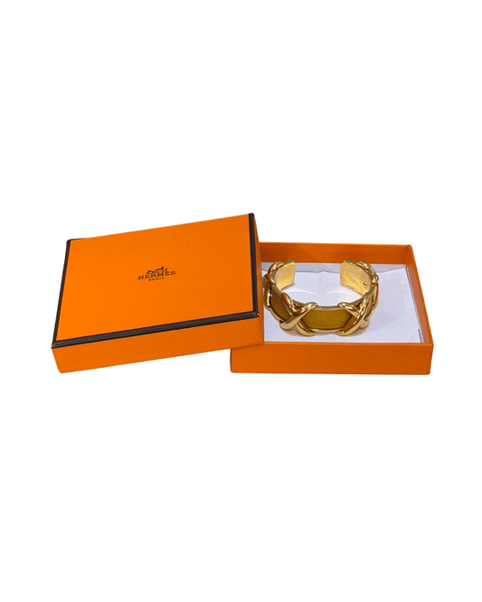 BRACCIALE CRISS CROSS HERMES SENAPE