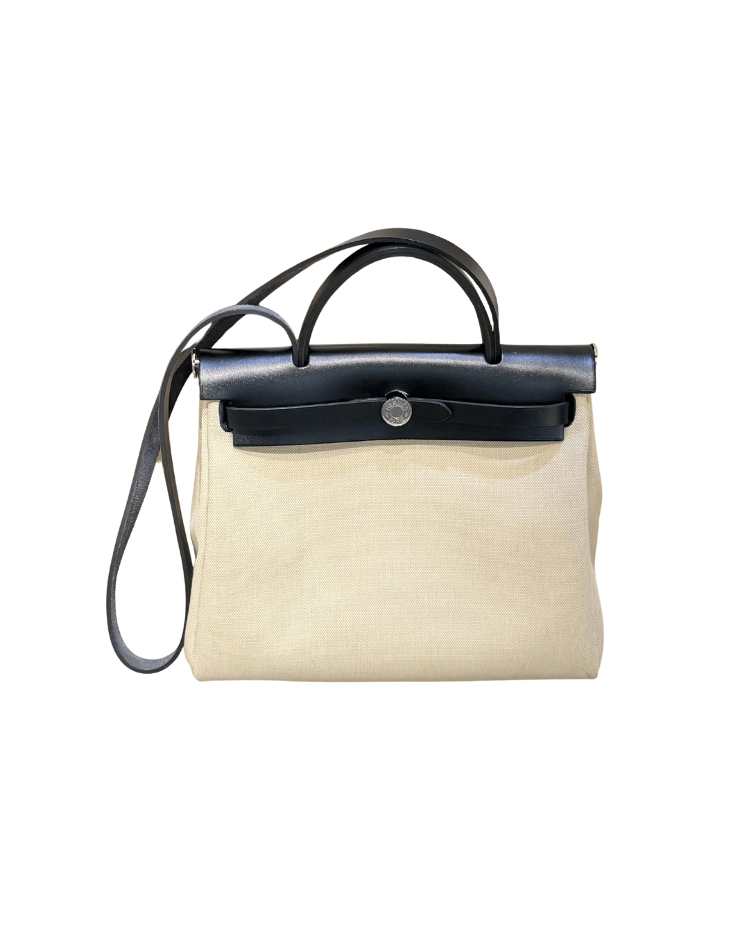 HERBAG HERMES ZIP 31 BEIGE E RIFINITURE NERE