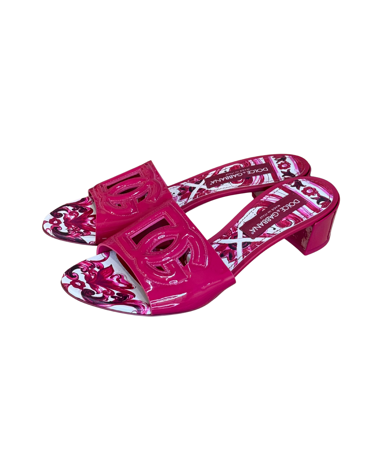 SANDALI DOLCE&GABBANA IN VERNICE FUCSIA nr41