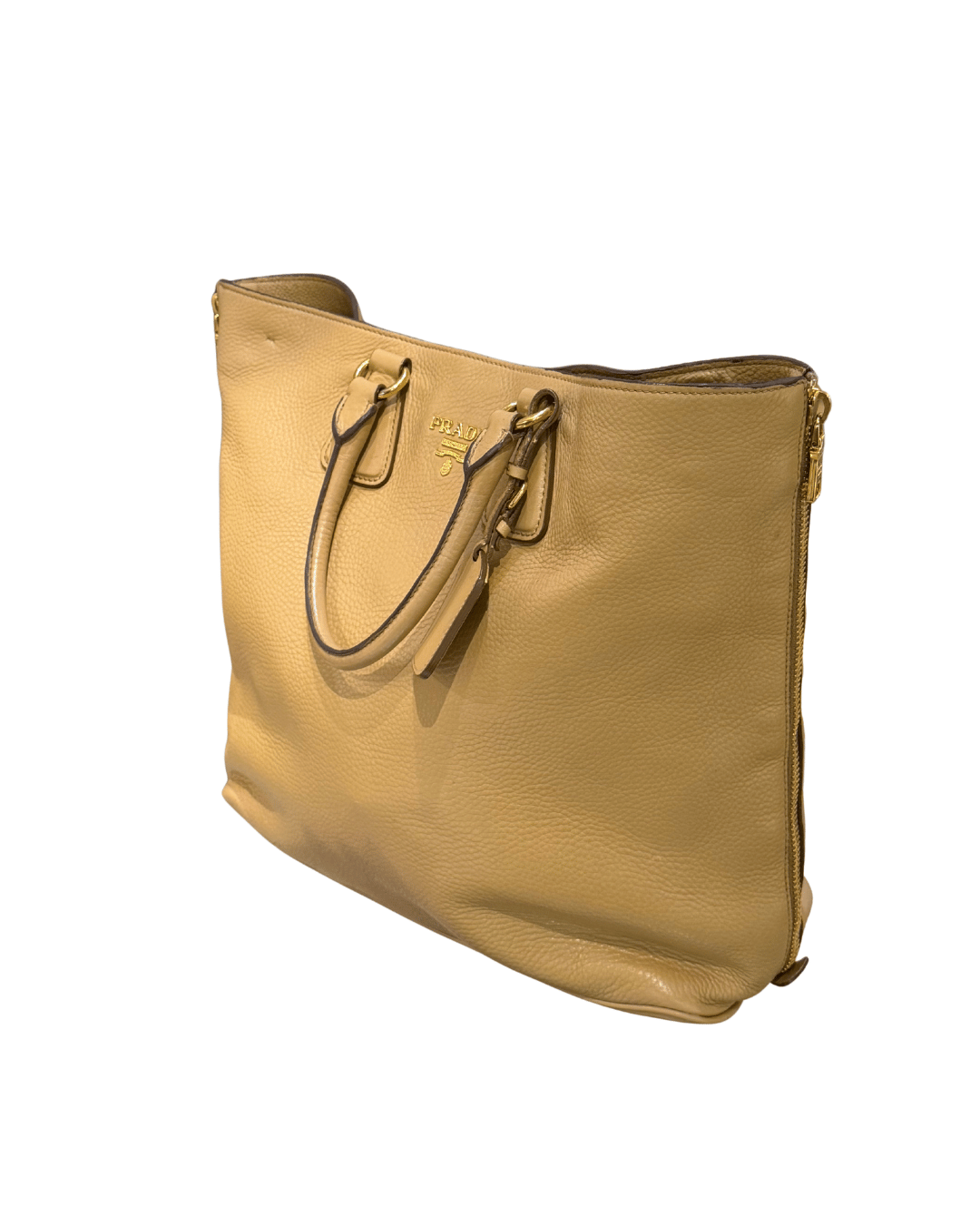 BORSA PRADA PELLE MARTELLATA BEIGE