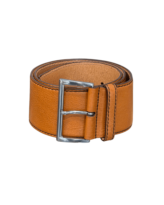 CINTURA PRADA COLOR CUOIO FASCIA ALTA 80
