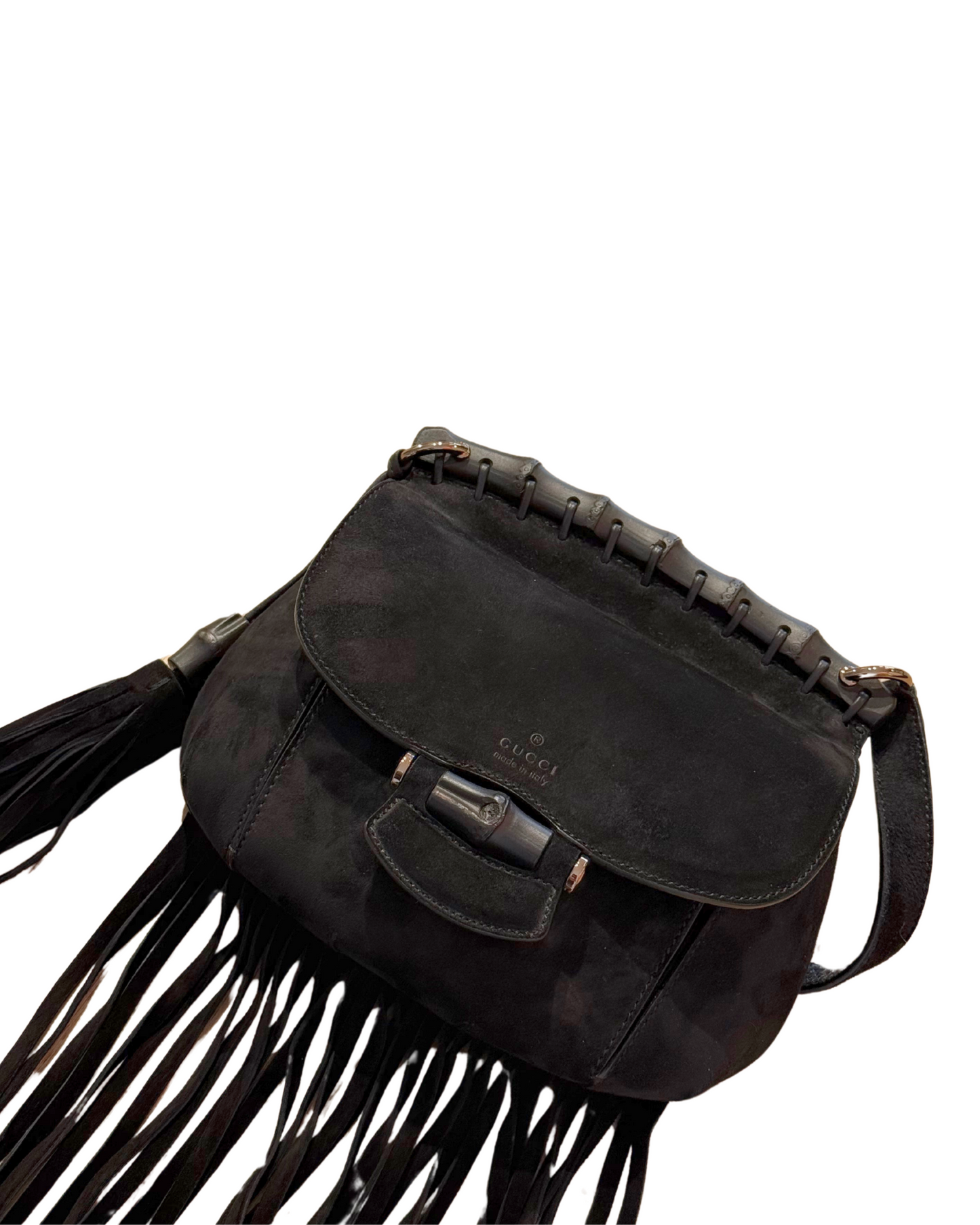 BORSA GUCCI NERA FRANGE