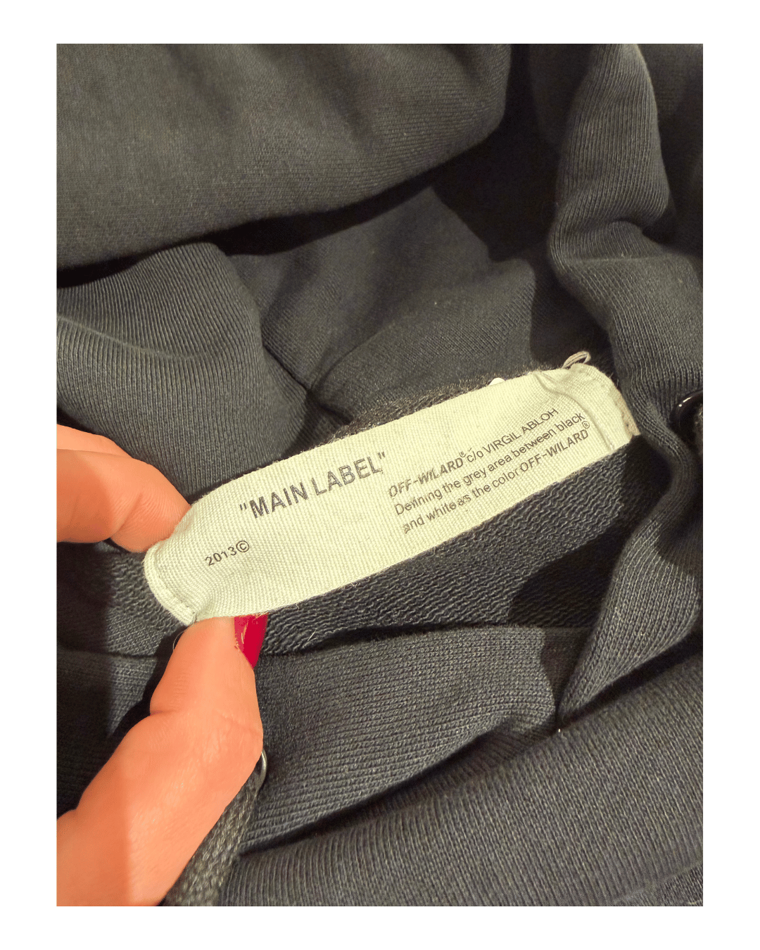 FELPA NERA OFF WHITE "MAIN LABEL"