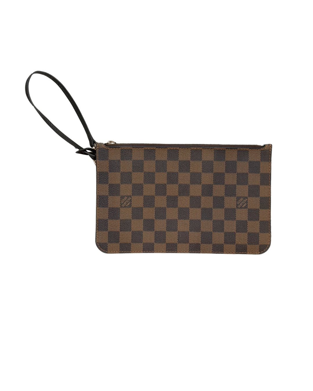 POCHETTE PIATTA DAMIER EBENE INTERNO ROSSO