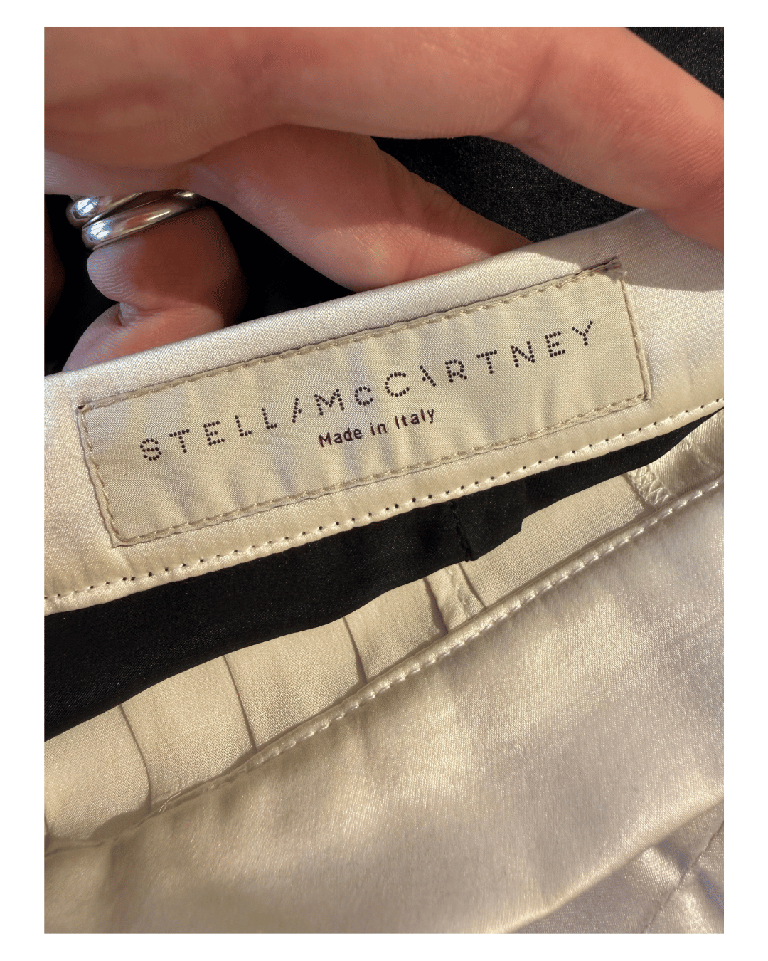 GONNA STELLA MCCARTNEY SETA PLISSE BICOLORE Tg 38